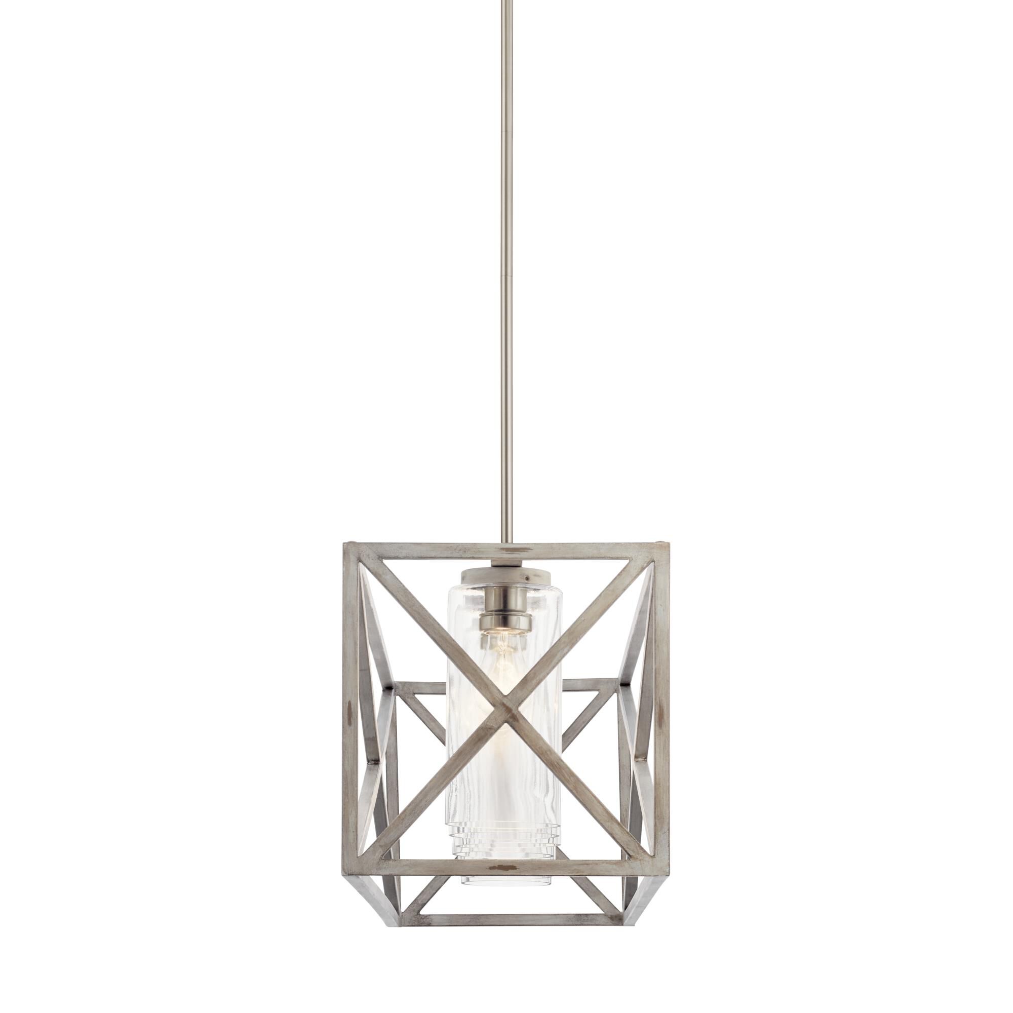 Shown in Distressed Antique White finish and Clear glass