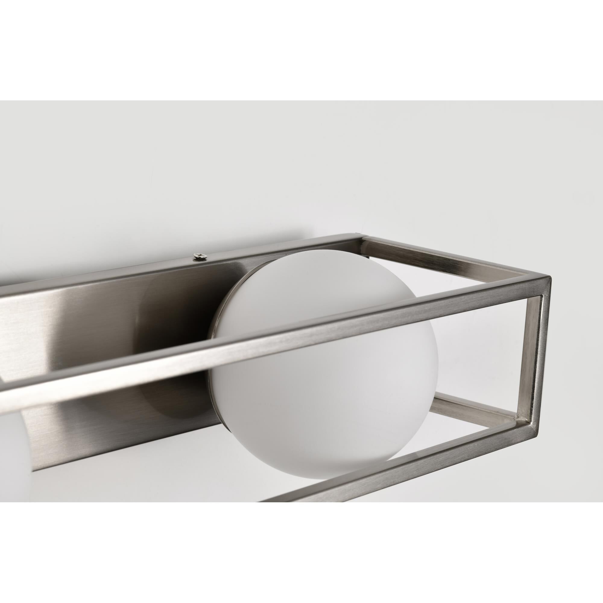 Shown in Brushed Nickel finish and Frost glass