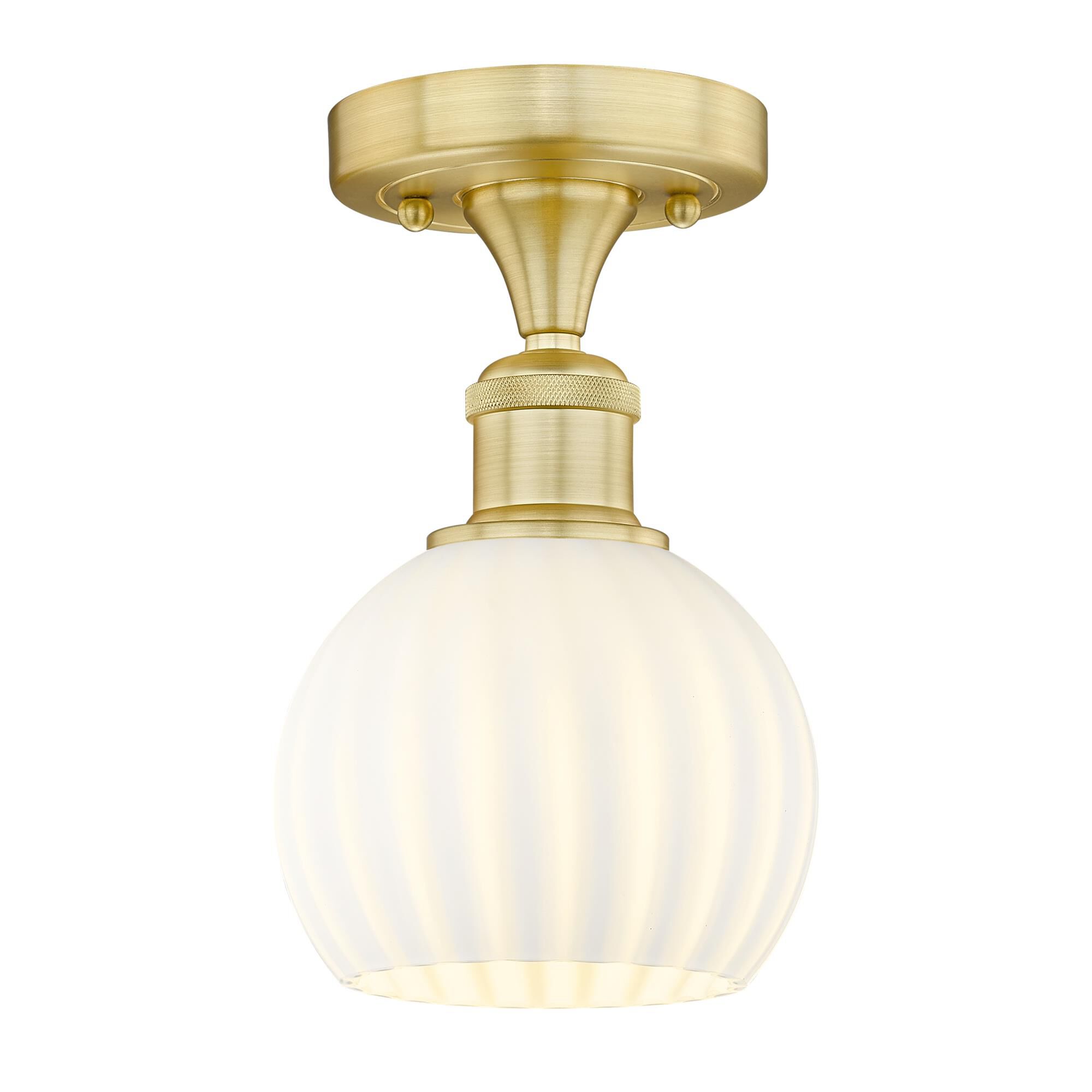 Bruno Marashlian White Venetian 6 Inch Semi Flush Mount by Innovations Lighting