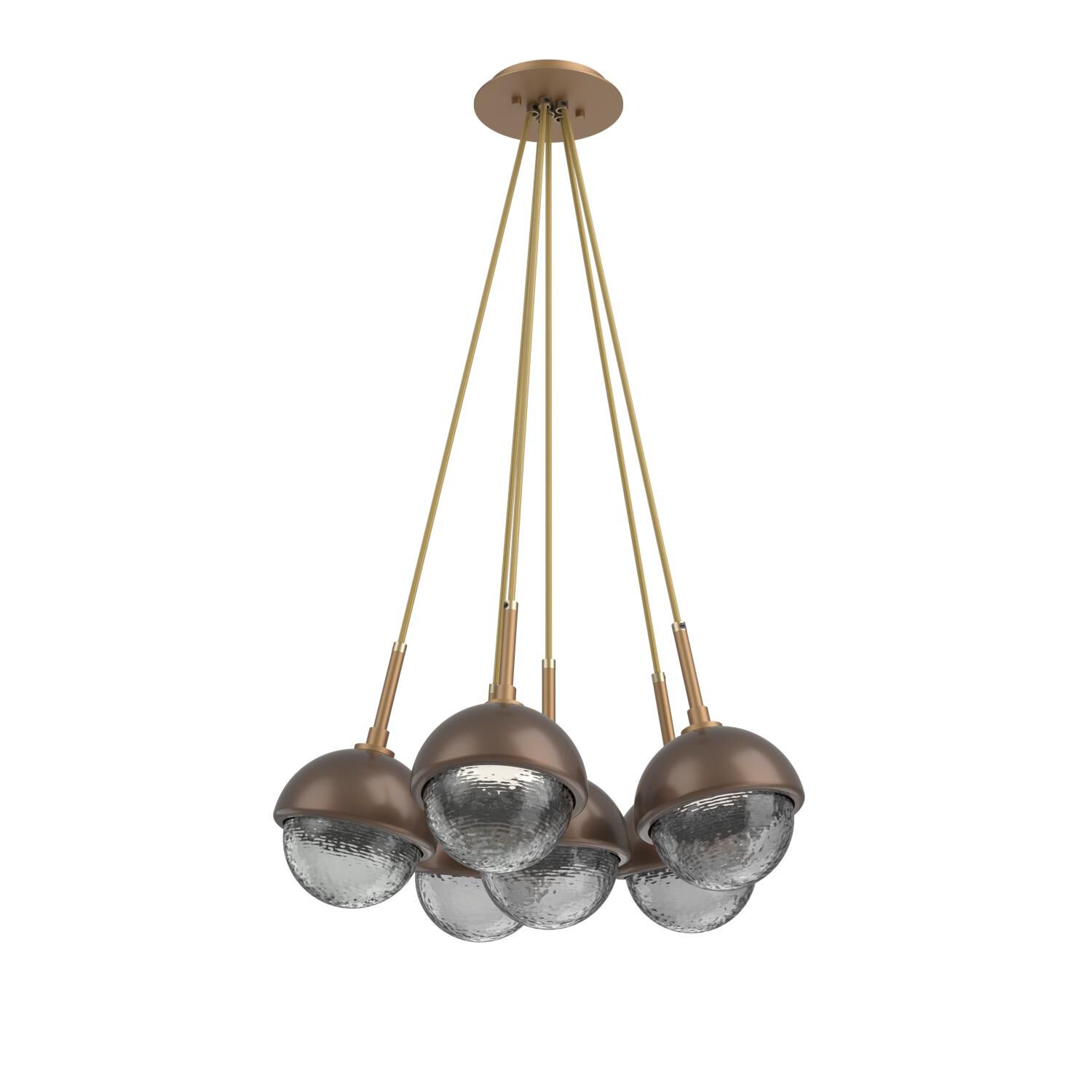 Shown in Novel Brass finish and Smoke glass and Burnished Bronze accent