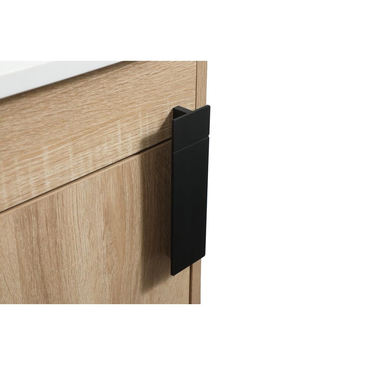 Shown in Mango Wood finish and Without Backsplash accent