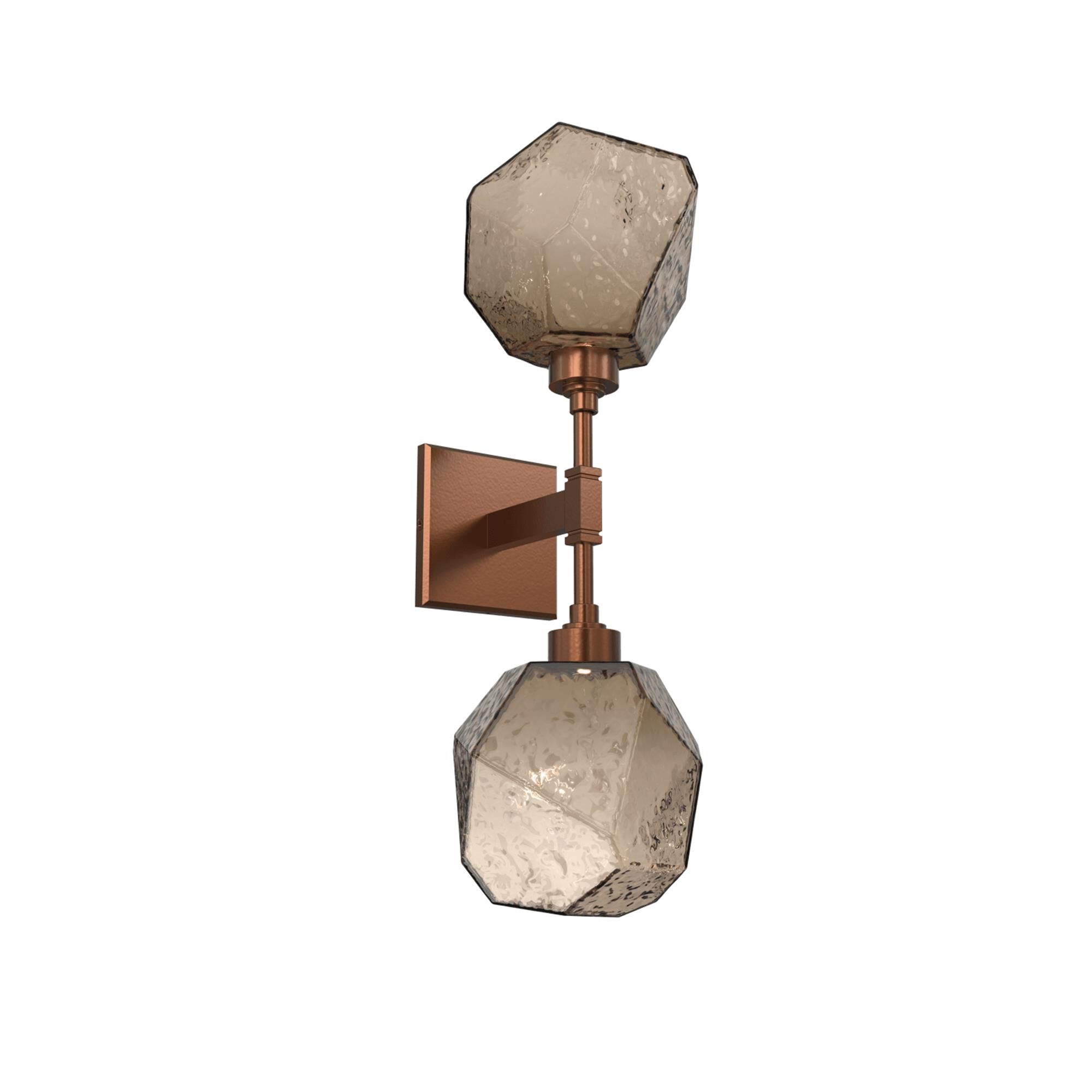 Shown in Burnished Bronze finish and Bronze Blown glass