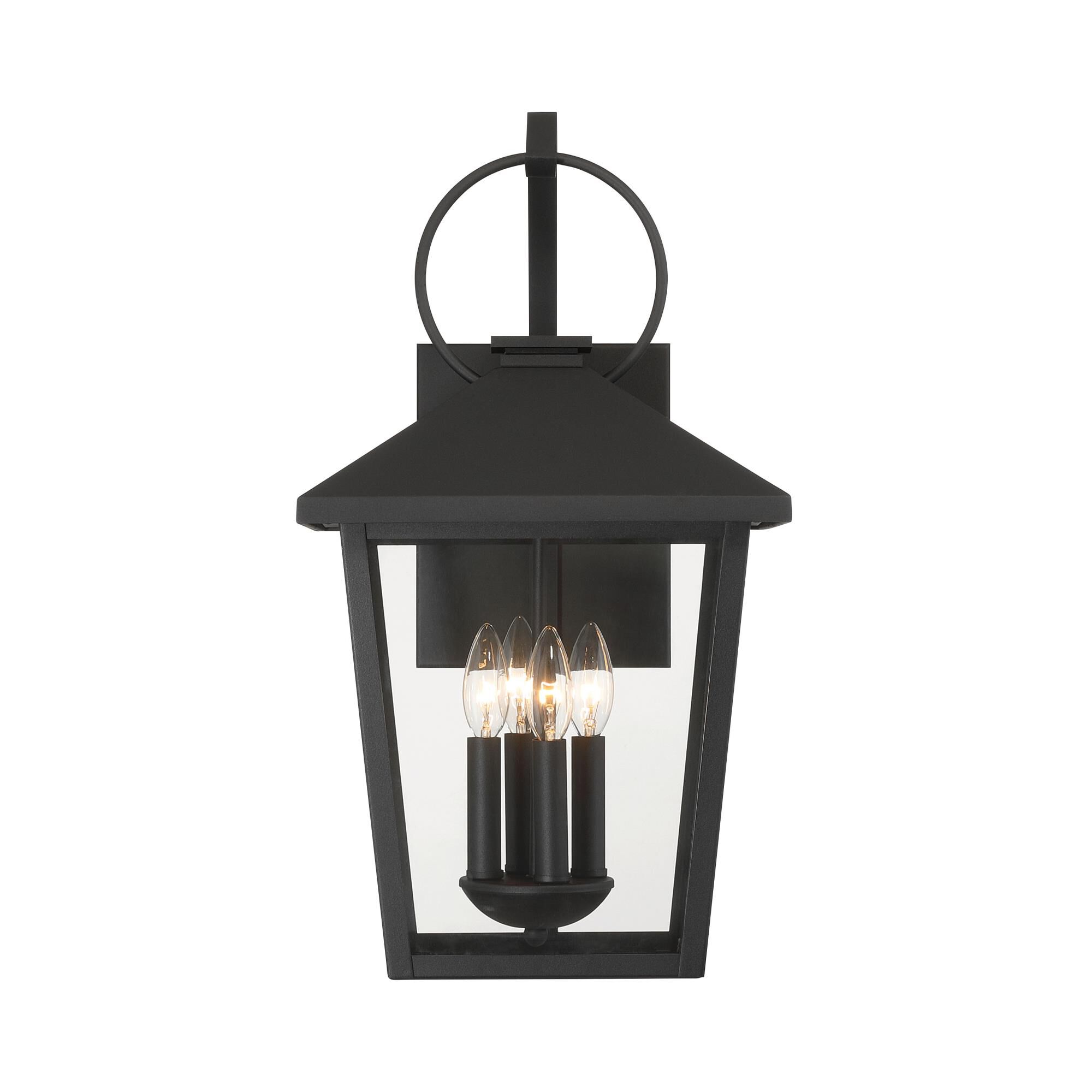 Shown in Sand Coal finish and Clear glass and Seeded Glass shade