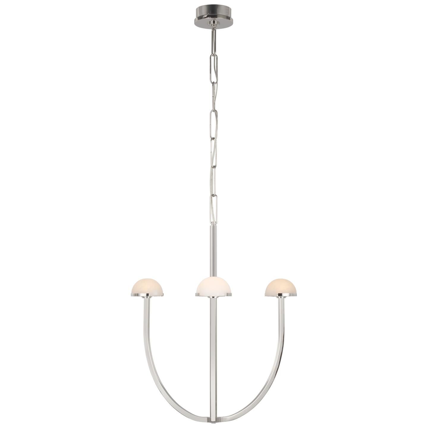 Shown in Polished Nickel finish and Alabaster shade