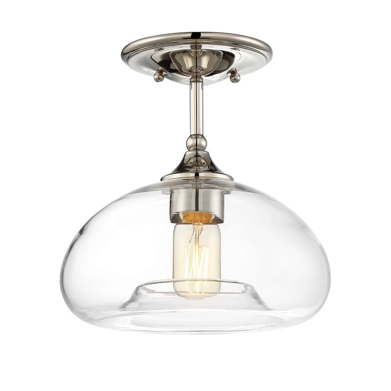 10 Inch 1 Light LED Semi Flush Mount by Meridian Lighting