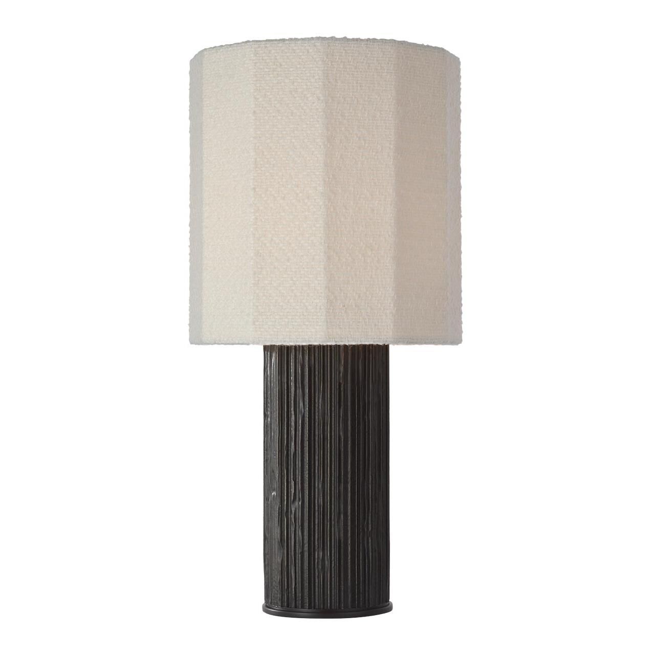 Shown in Ridged Carbon finish and Decorative Boucle shade