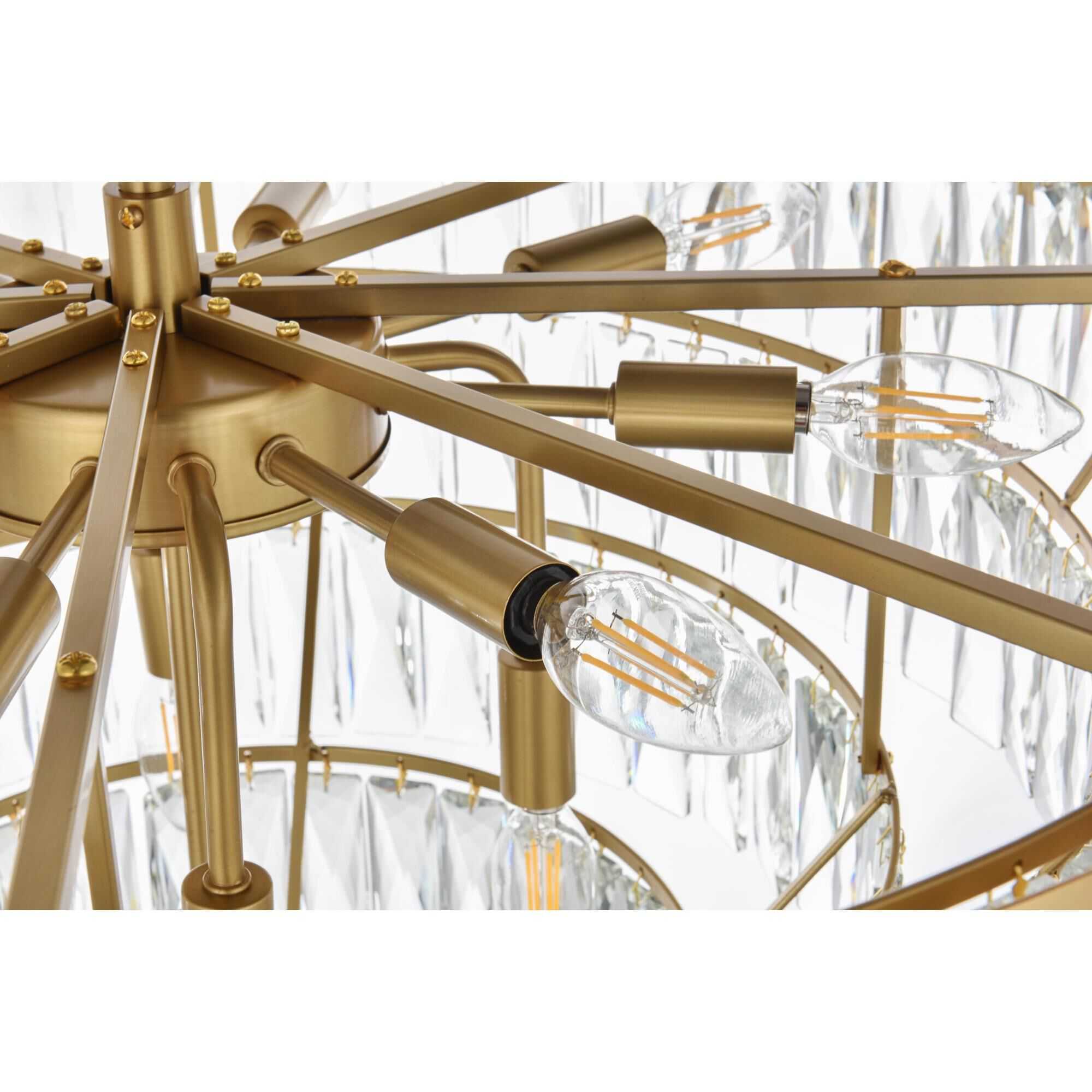 Shown in Satin Gold  finish and Rc crystal and Clear glass