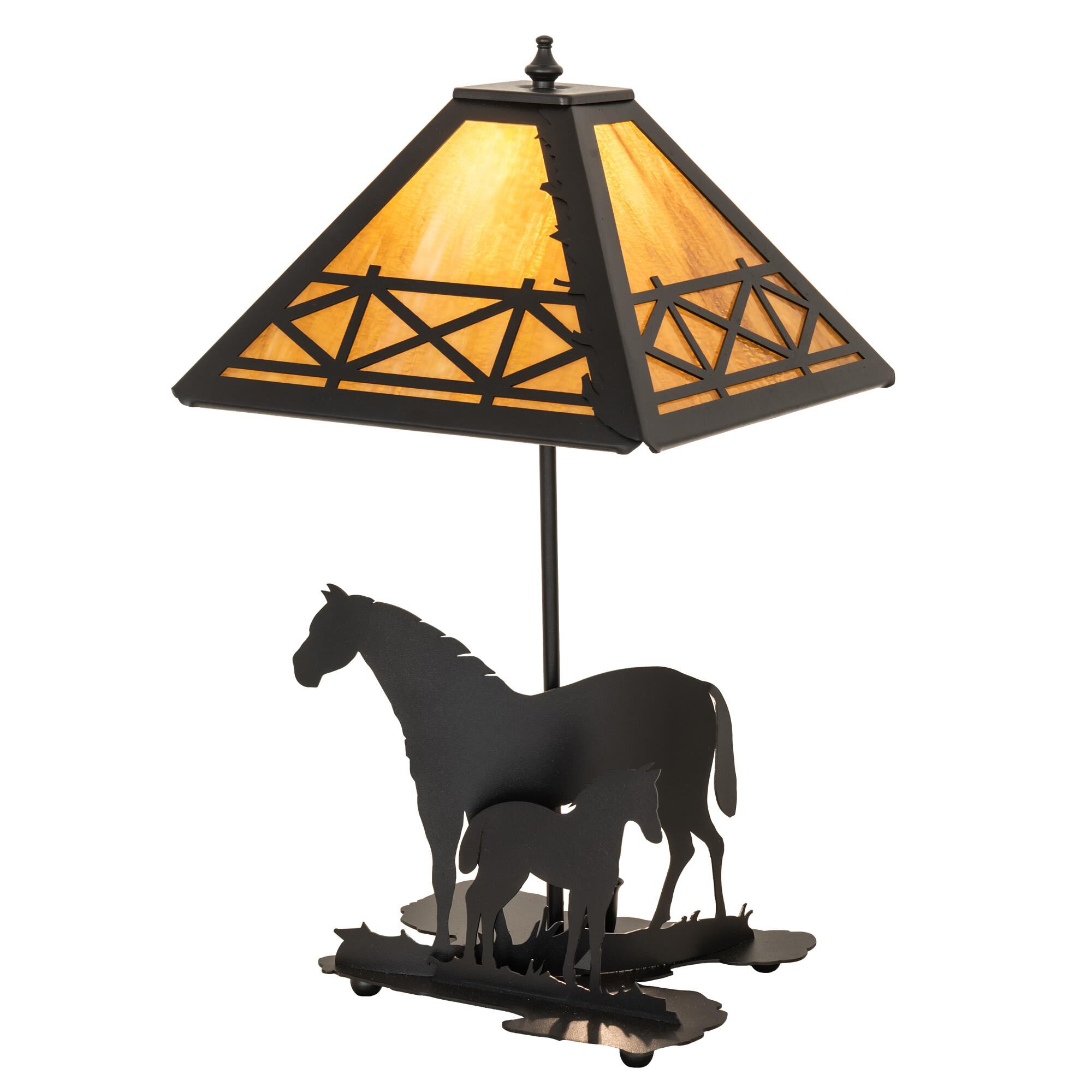 Mare And Foal 20 Inch Table Lamp by Meyda Lighting