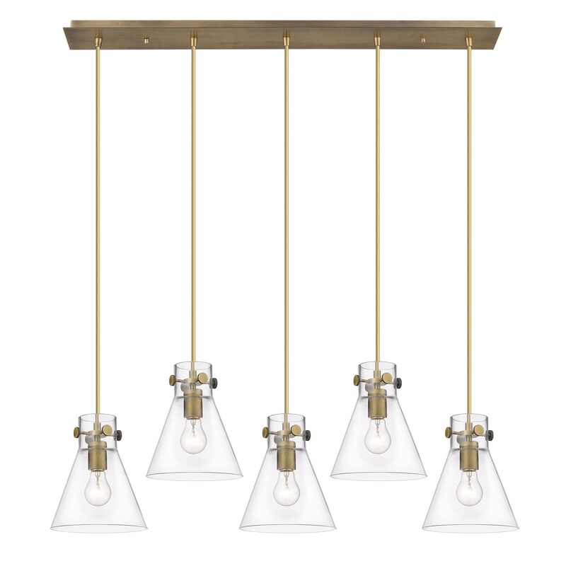 Bruno Marashlian Newton Cone 39 Inch 5 Light Linear Suspension Light by Innovations Lighting