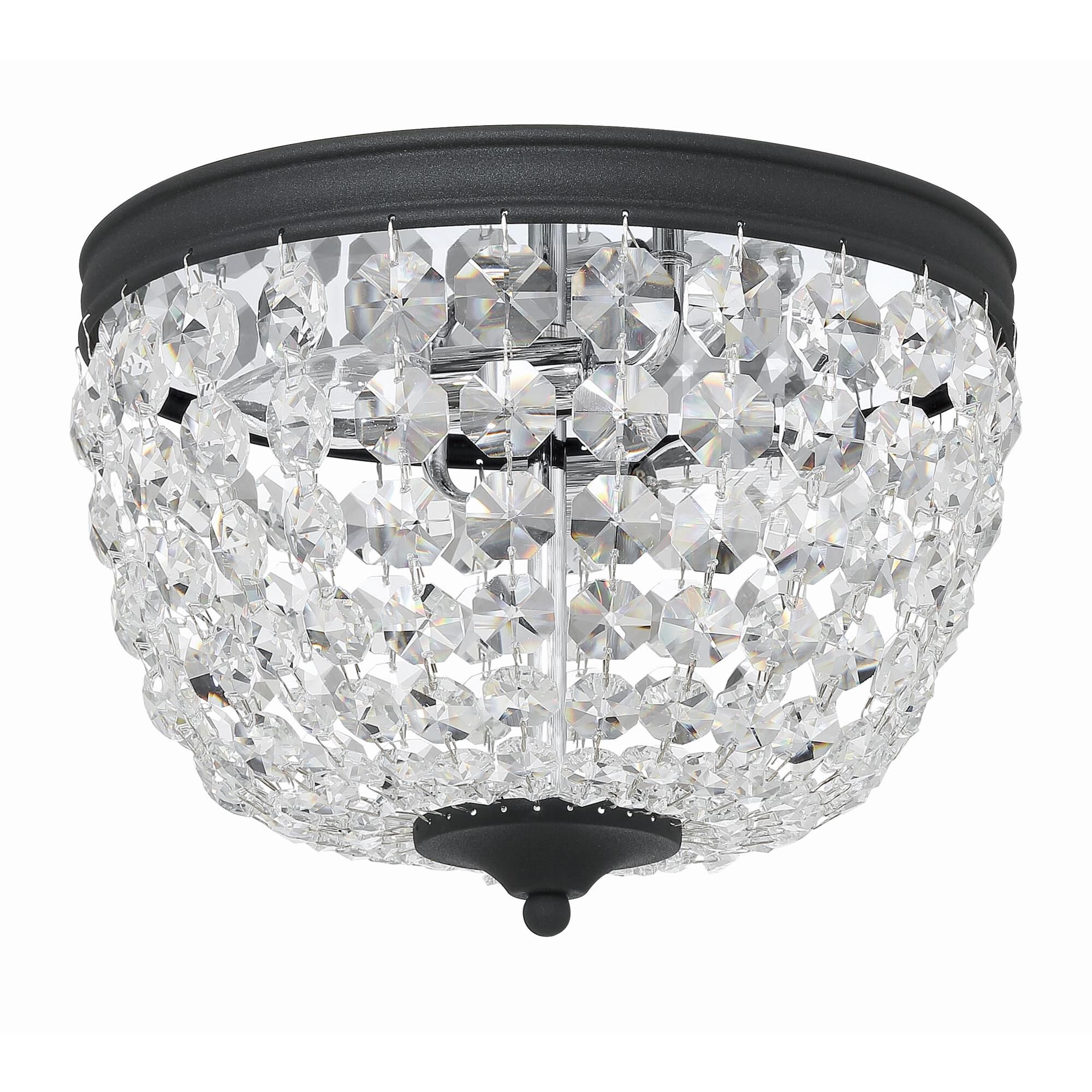 Shown in Black Forged finish and Hand Cut crystal