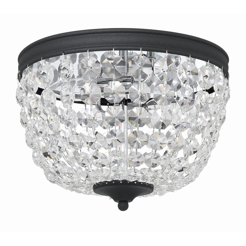 Nola 11 Inch 2 Light Flush Mount by Crystorama