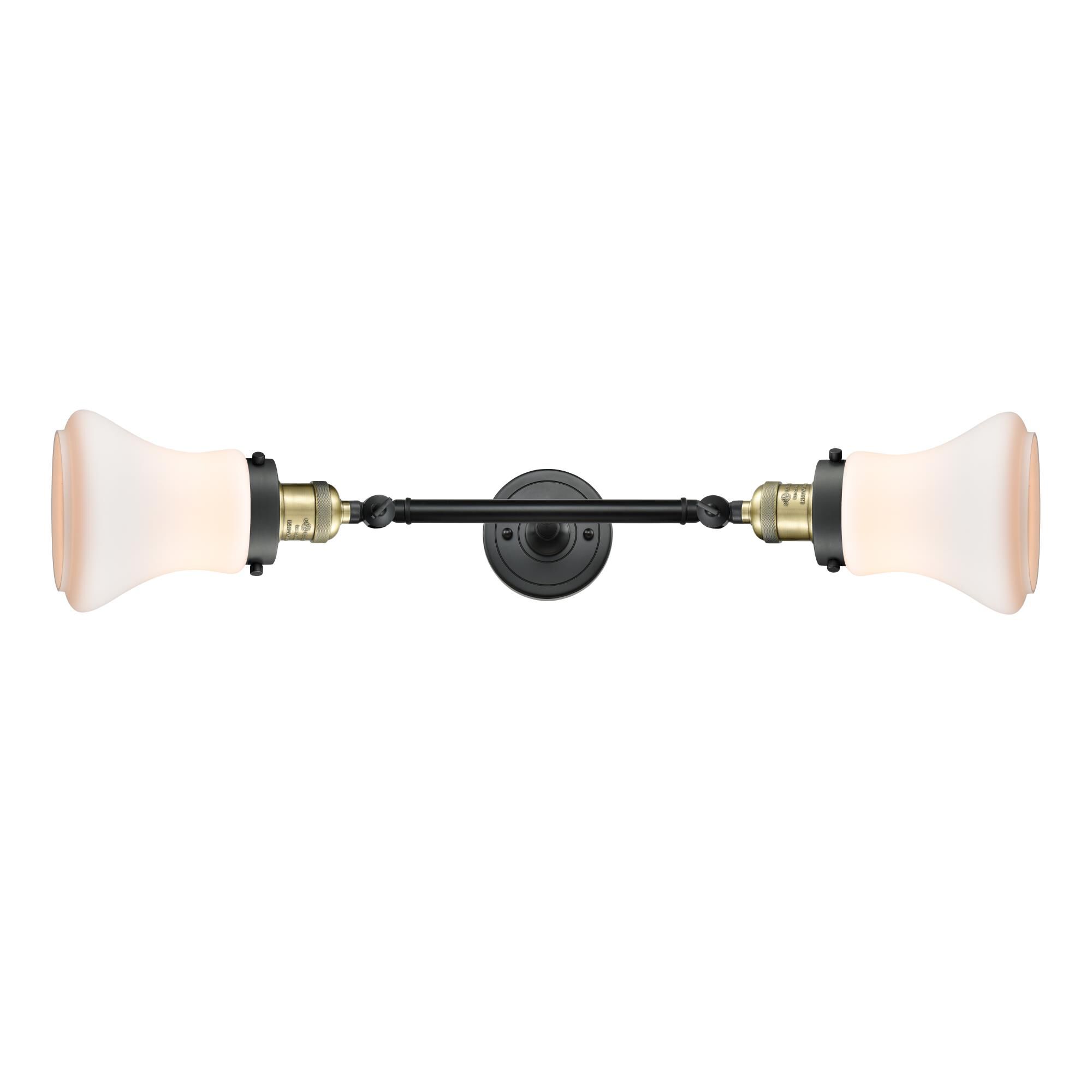 Shown in  Black Antique Brass finish and Matte White - Hour glass