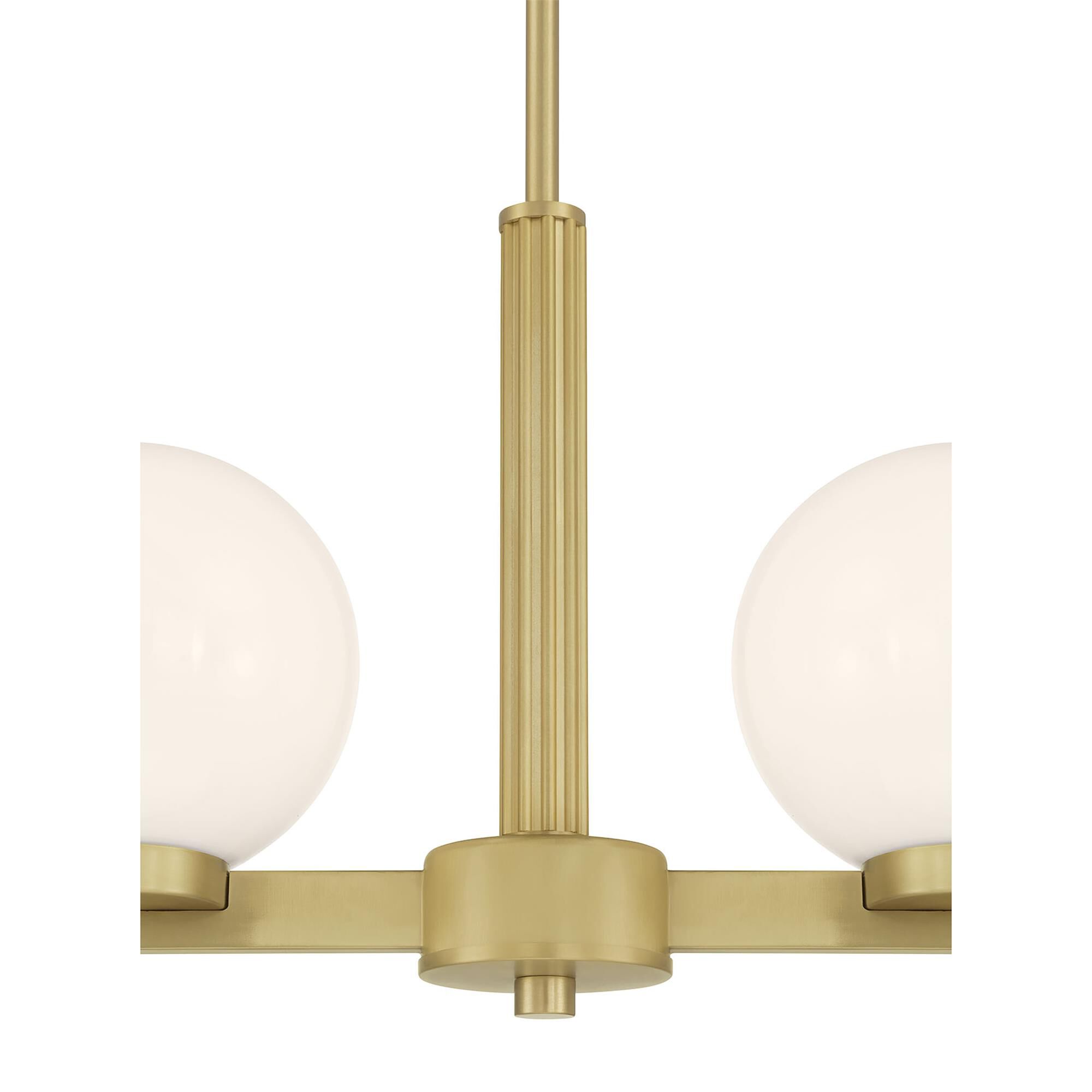 Shown in Vintage Brass finish and Shiny Opal glass