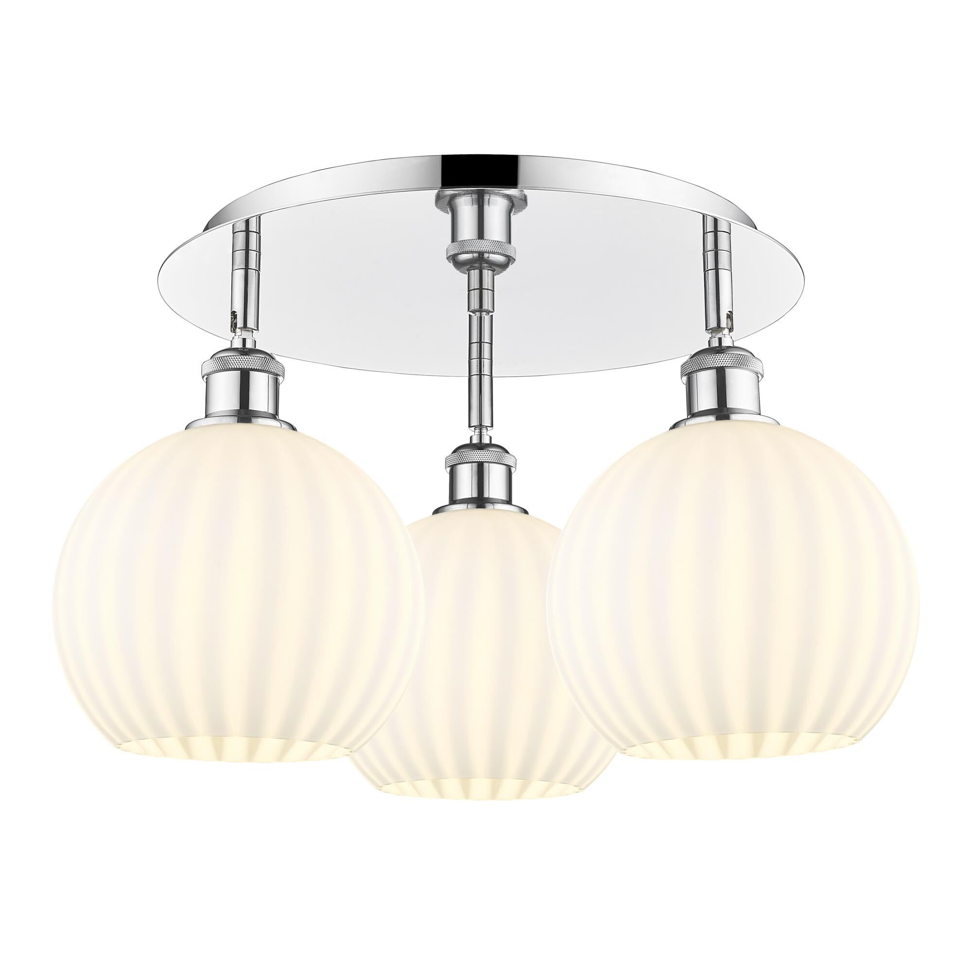 Bruno Marashlian White Venetian 20 Inch Flush Mount by Innovations Lighting