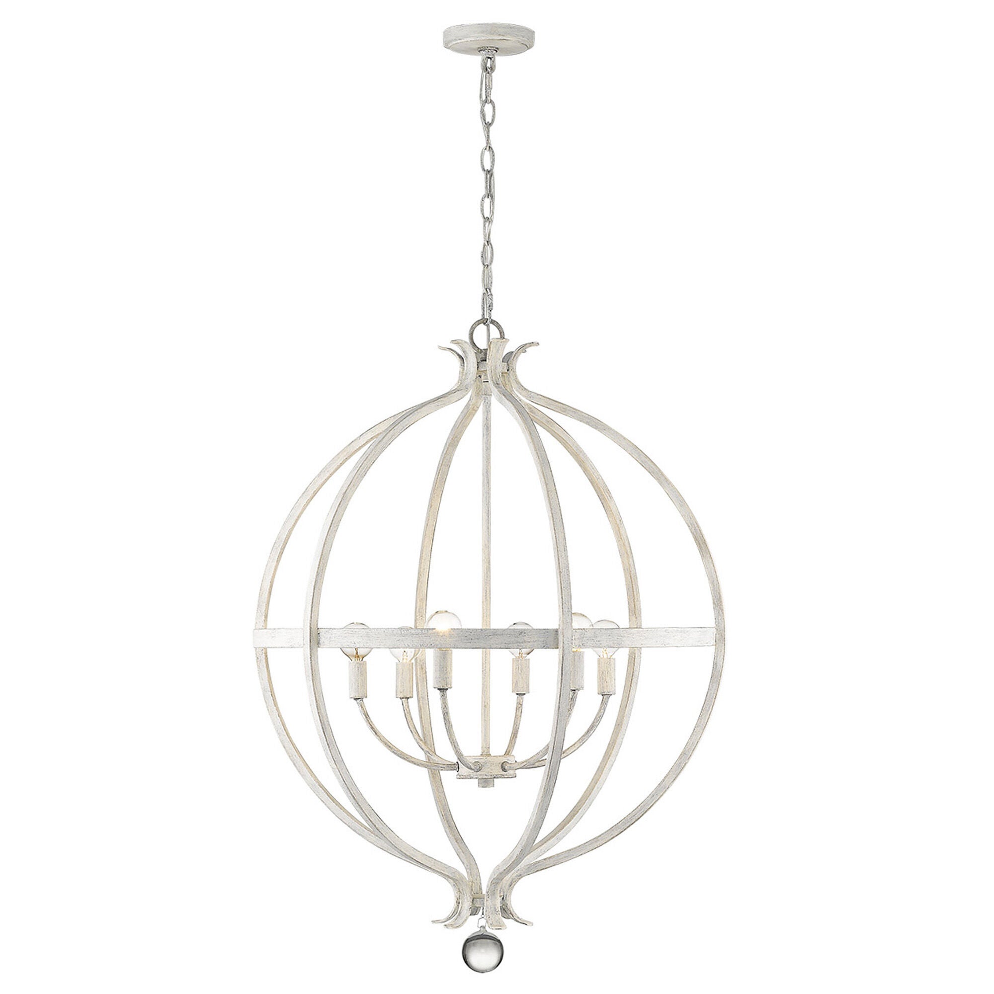 Shown in Country White finish and -- glass and -- shade