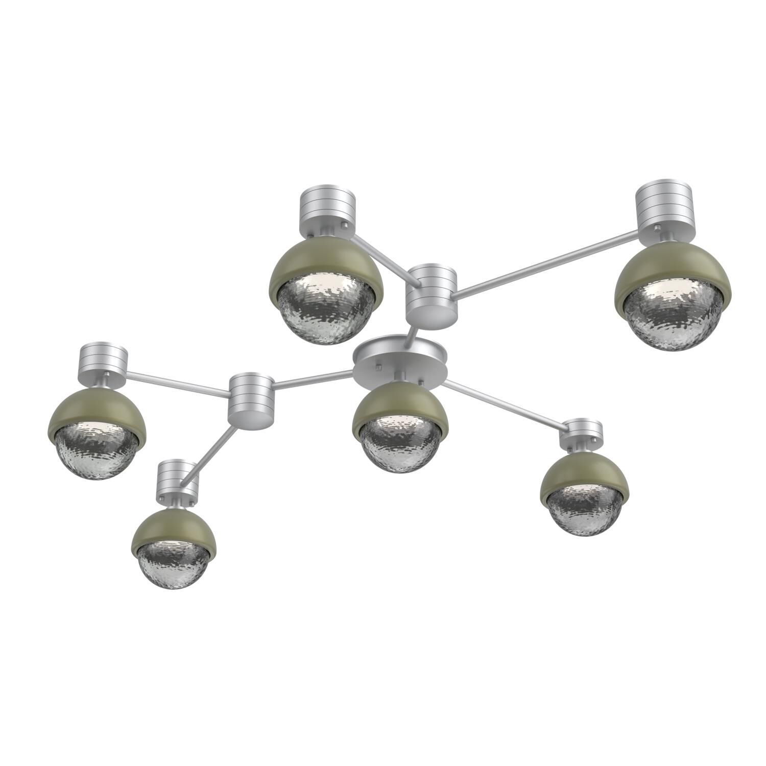 Shown in Classic Silver finish and Smoke glass and Sage Green accent