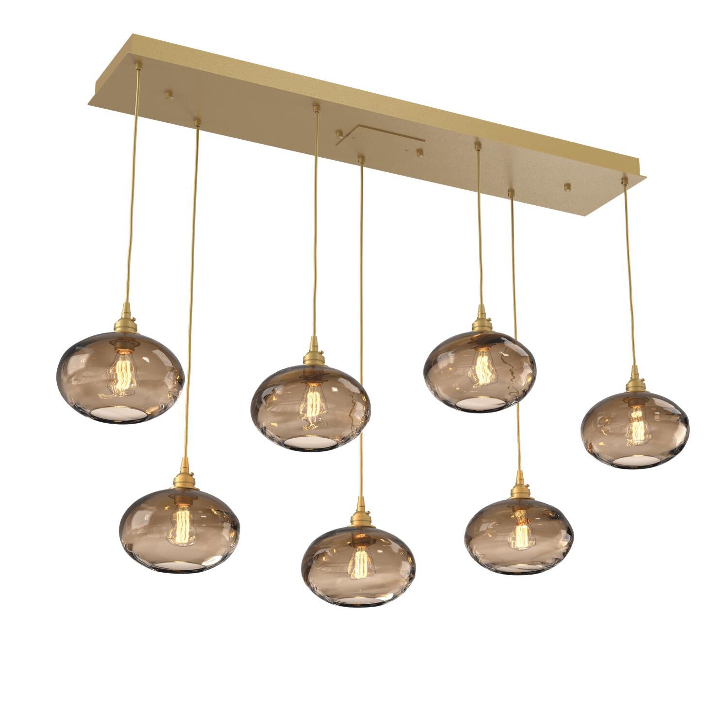 Coppa 14 Inch 7 Light Linear Suspension Light by Hammerton Studio