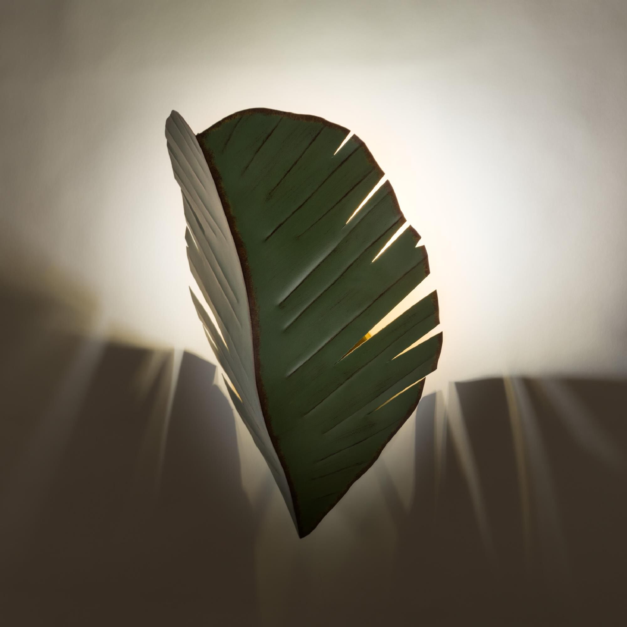 Shown in Banana Leaf finish and Banana Leaf glass