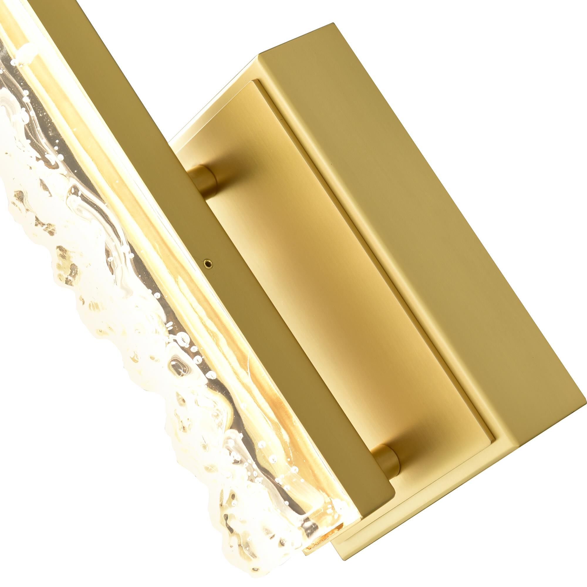 Shown in Brass finish and Clear crystal