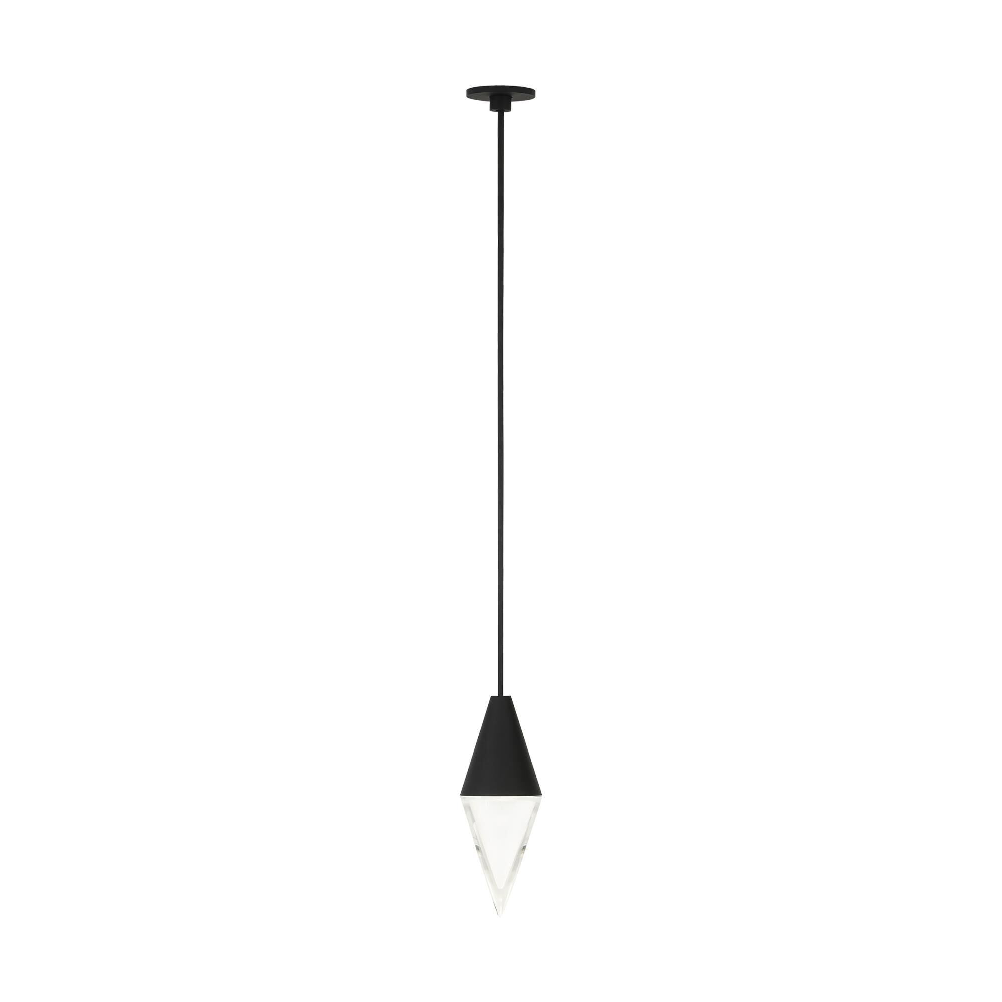 Shown in Nightshade Black finish and Crystal glass