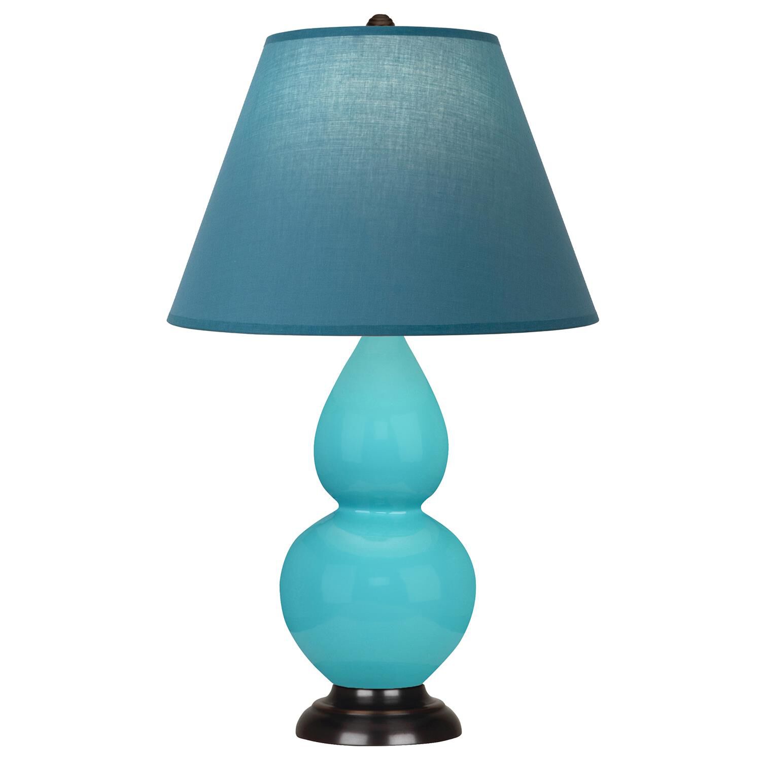 Shown in Egg Blue finish and Bright Blue and Gray shade and Deep Patina Bronze accent