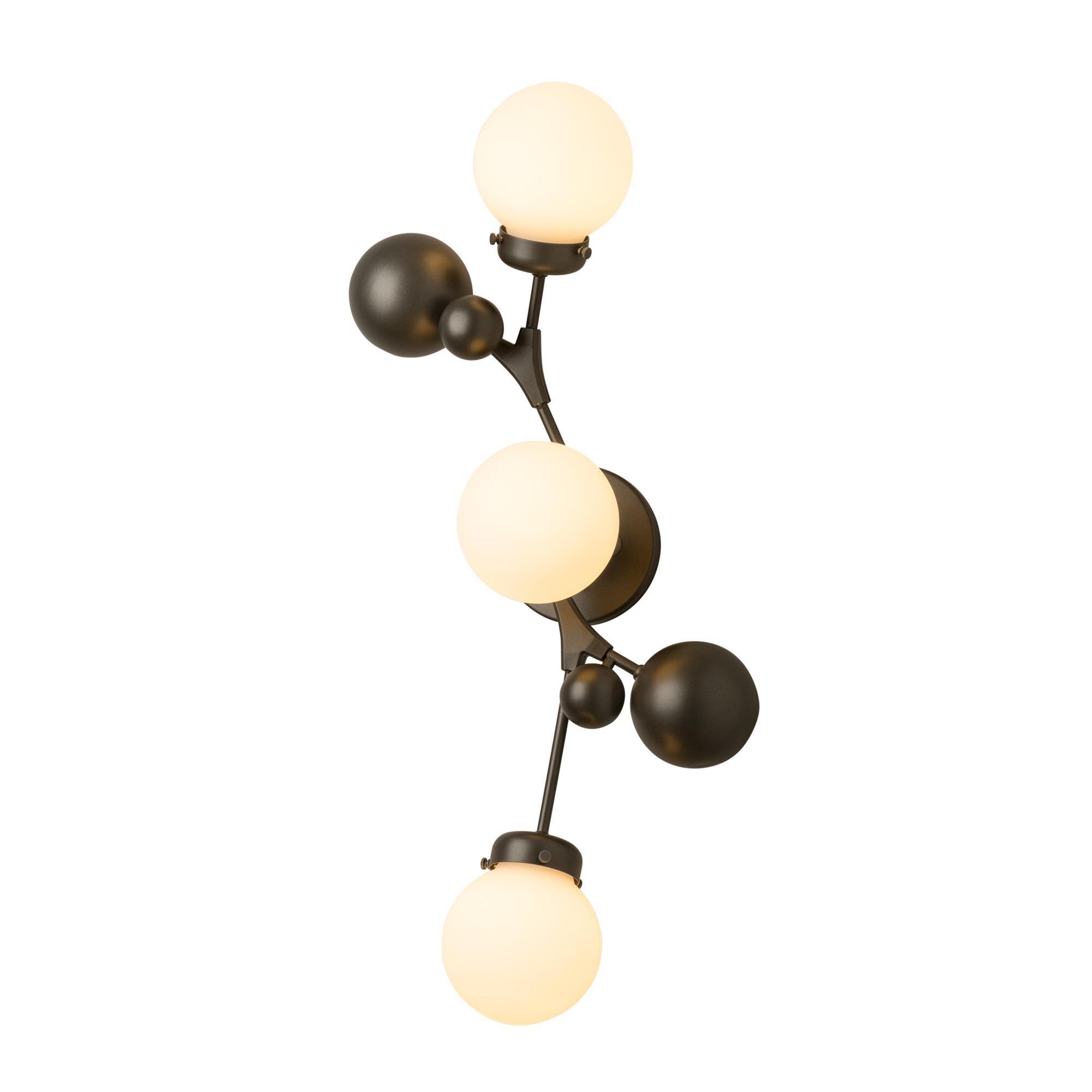 Shown in Dark Smoke finish and Opal  glass