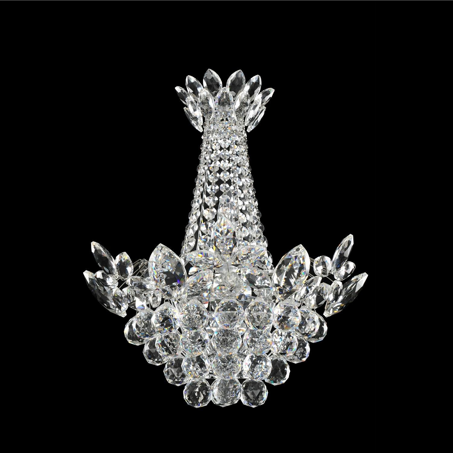 Shown in Chrome finish and Firenze Clear crystal