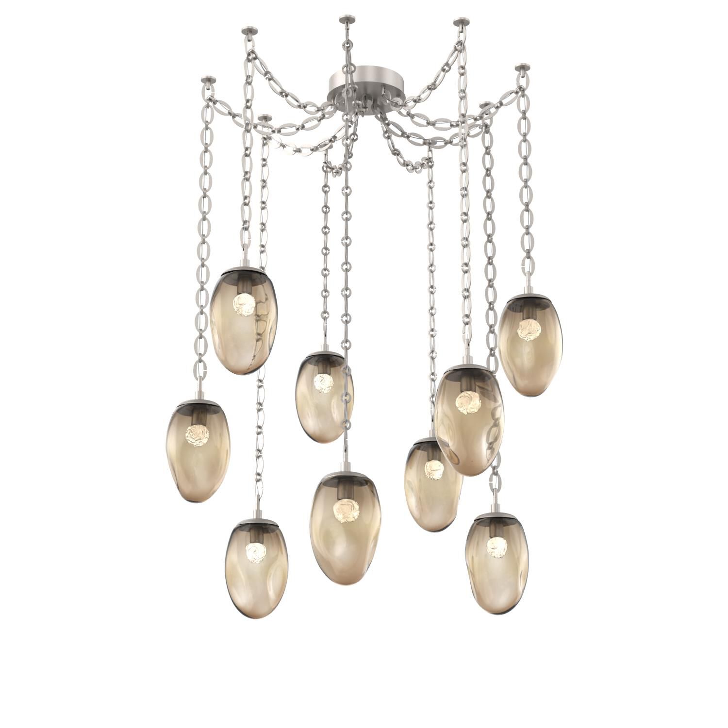 Shown in Beige Silver finish and Floret Bronze glass