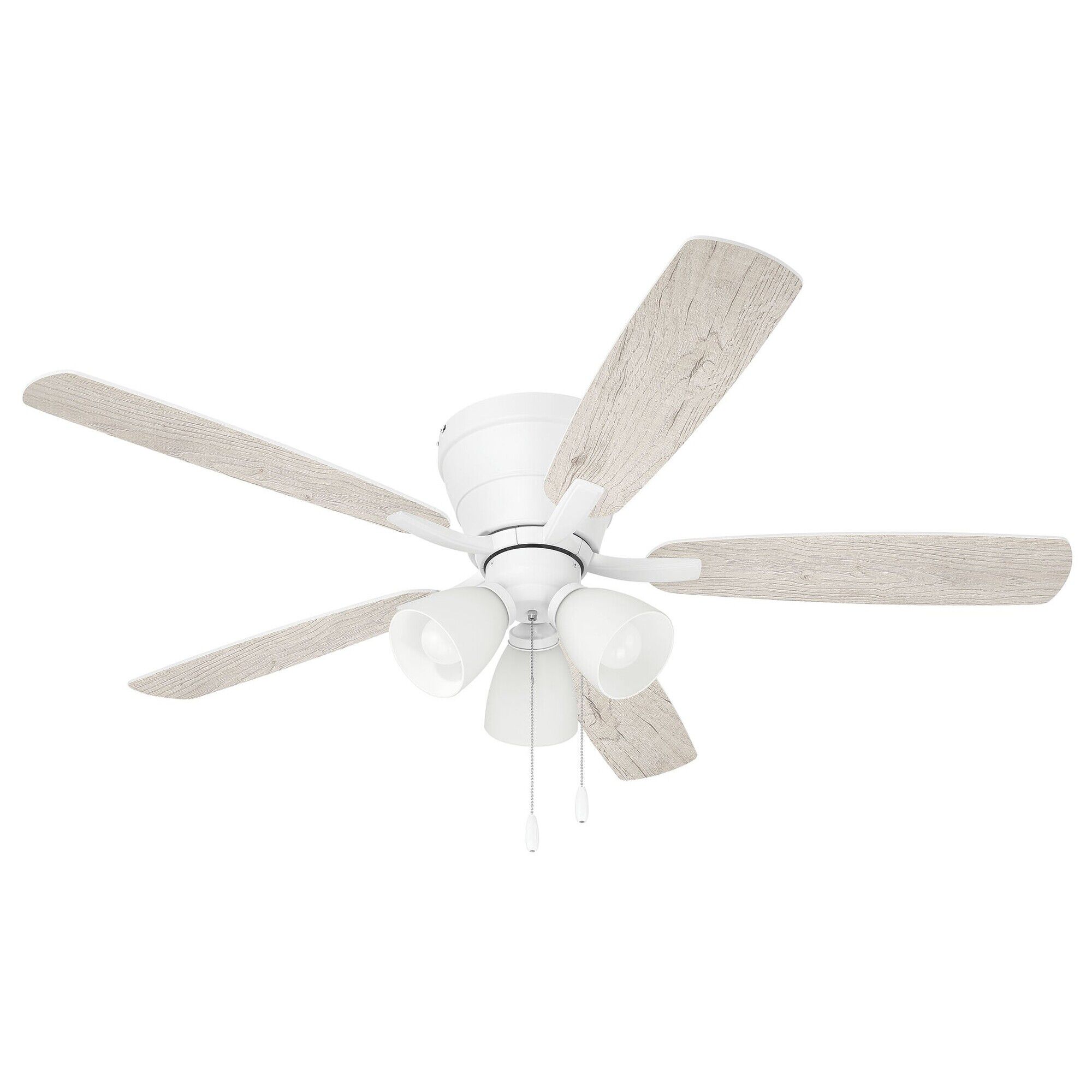 Wheeler 52 3-Light 52 Inch Flush Mount Fan with Light Kit,