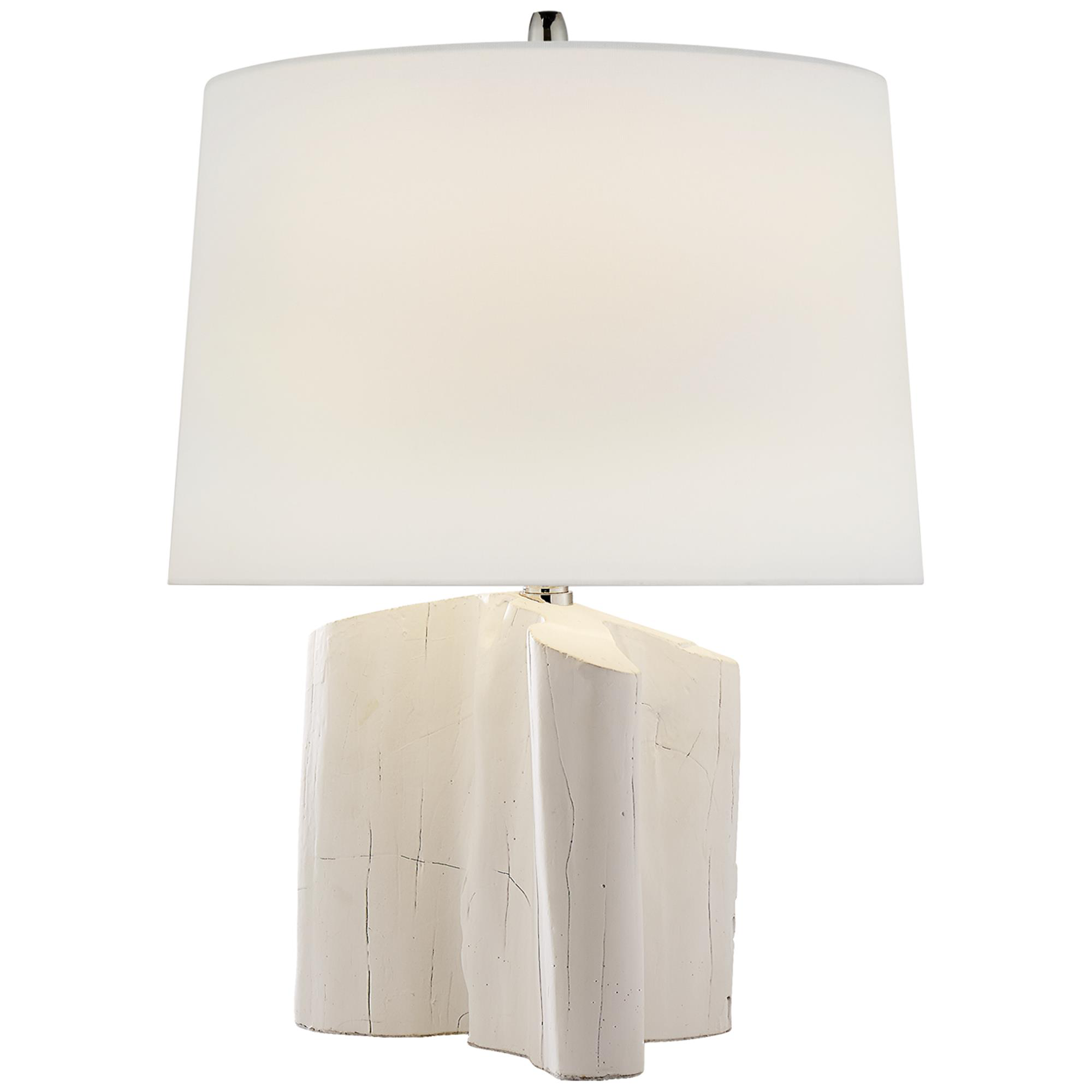 Shown in Plaster White finish and Linen shade