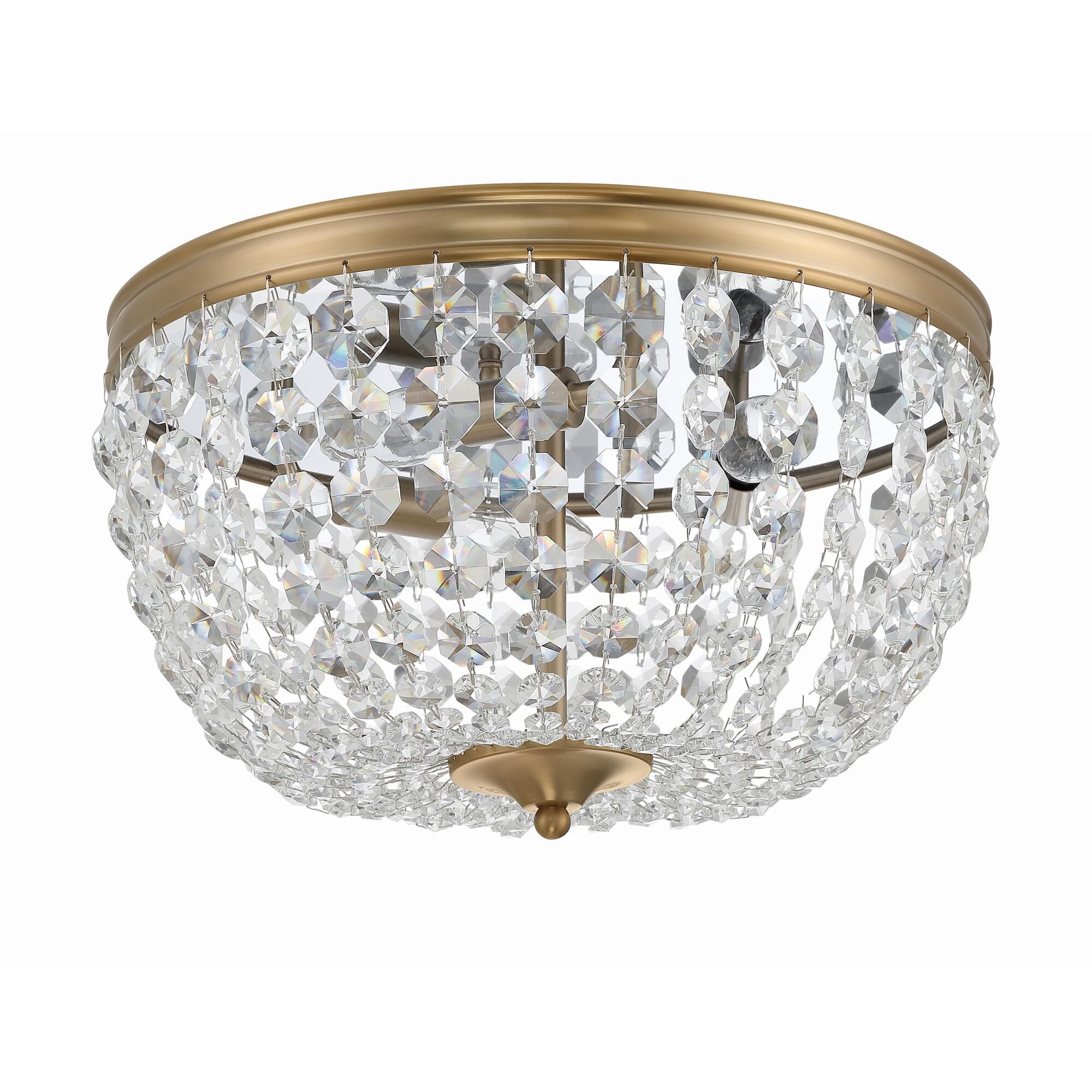 Shown in Vibrant Gold finish and Hand Cut crystal