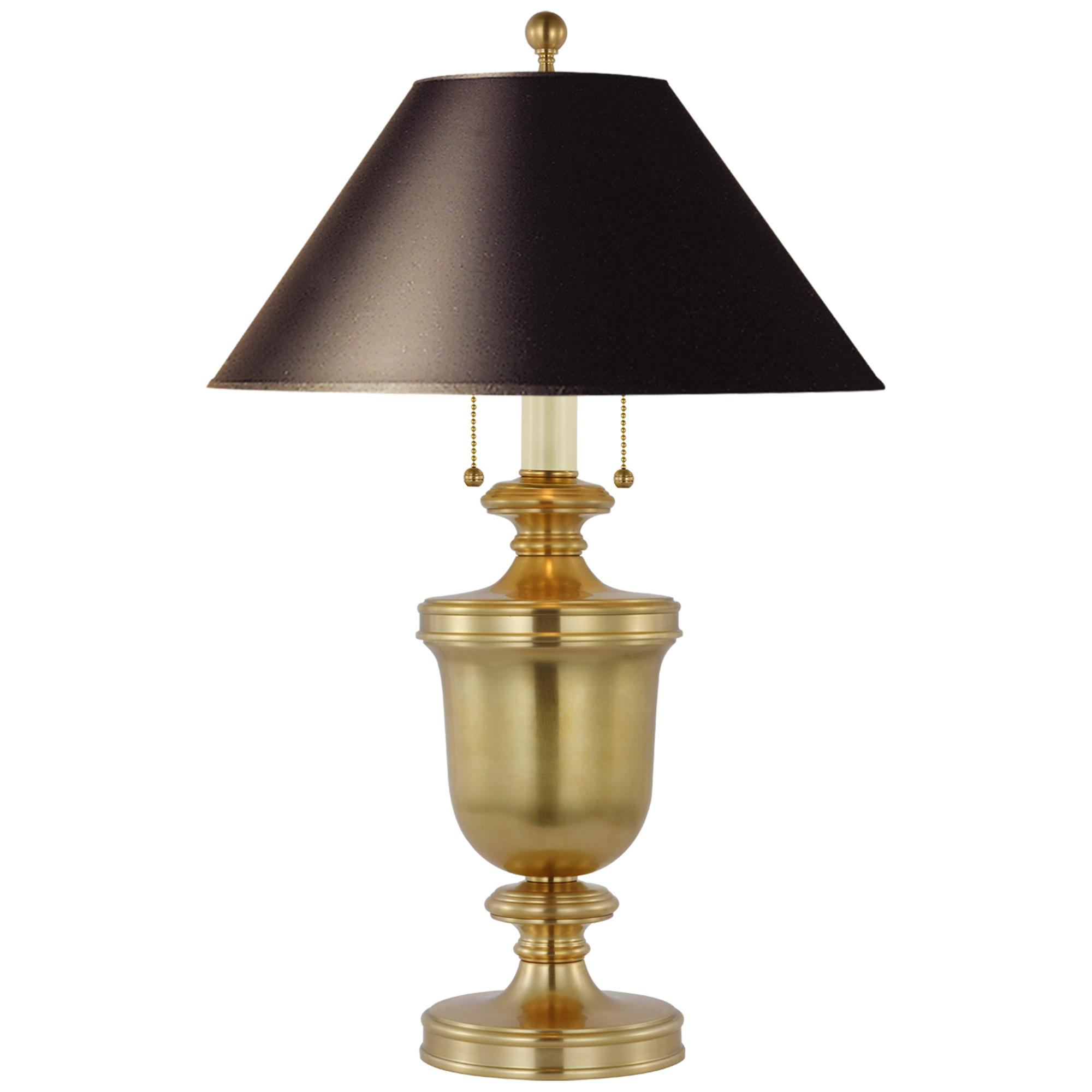 Shown in Antique-Burnished Brass finish and Black shade