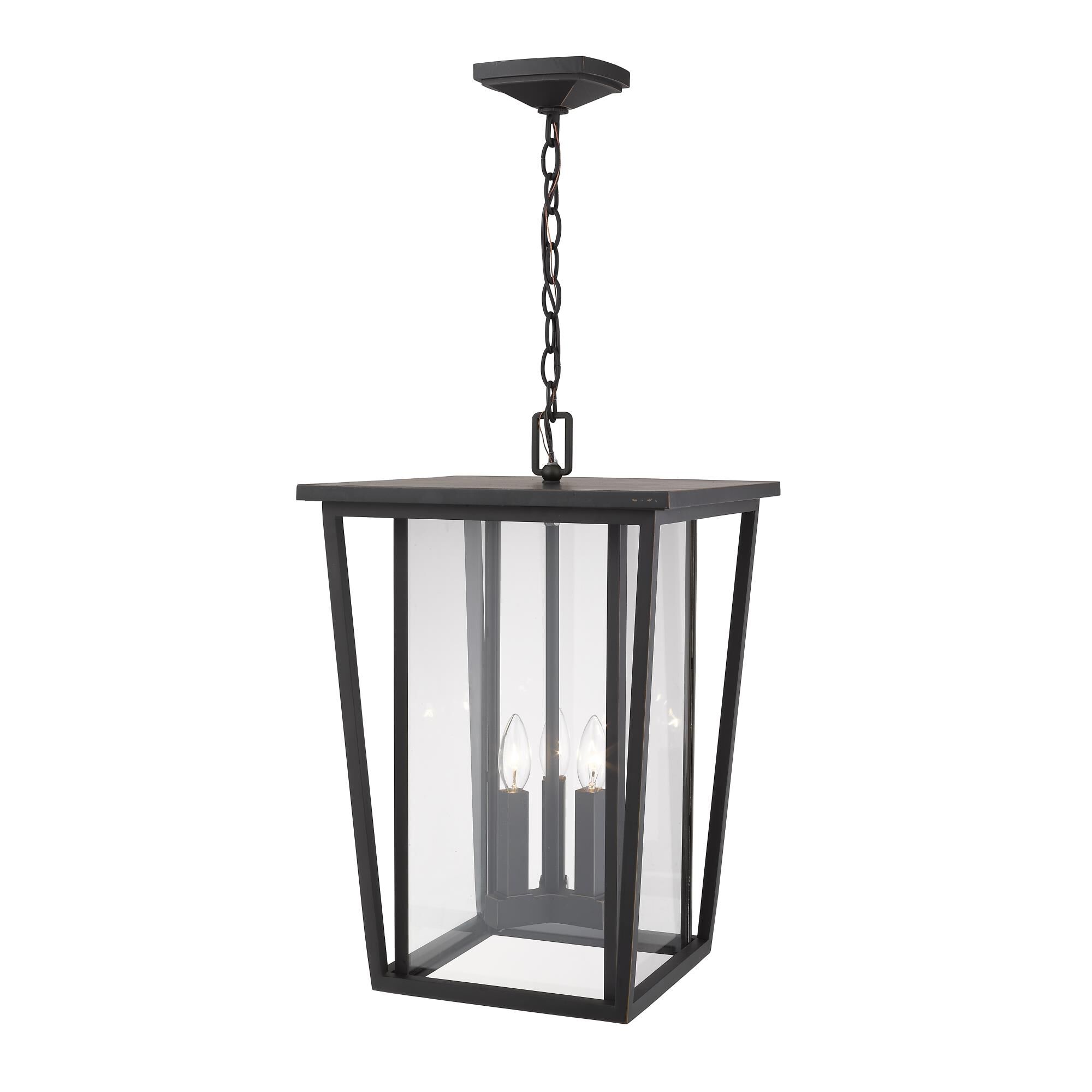 Seoul 21 Inch Tall 3 Light Outdoor Hanging Lantern by Z-Lite
