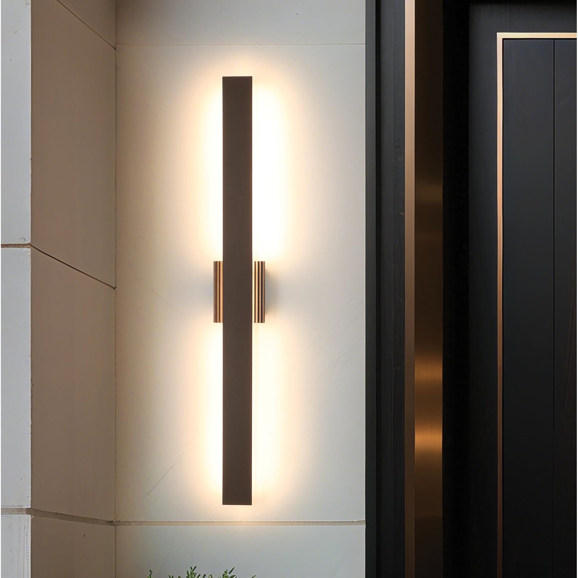 Shown in Architectural Bronze finish and Frosted Acrylic glass