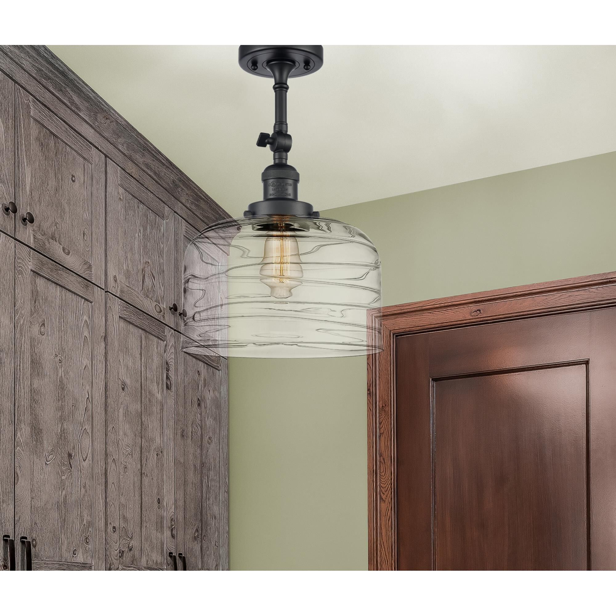 Bruno Marashlian Bell 12 Inch 1 Light Semi Flush Mount by Innovations Lighting