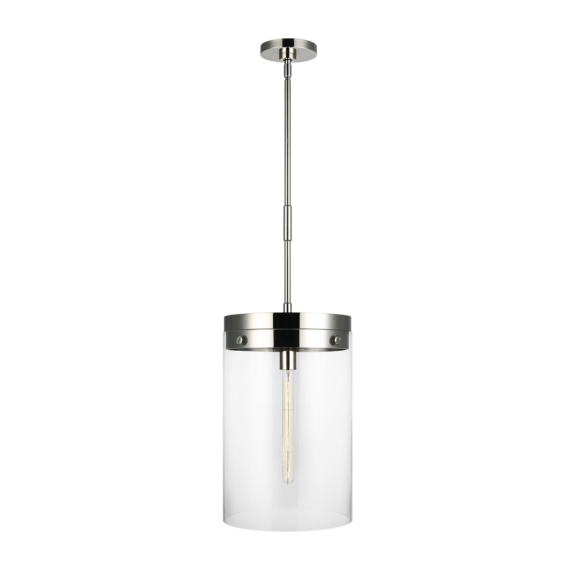 Shown in Polished Nickel finish and Clear glass