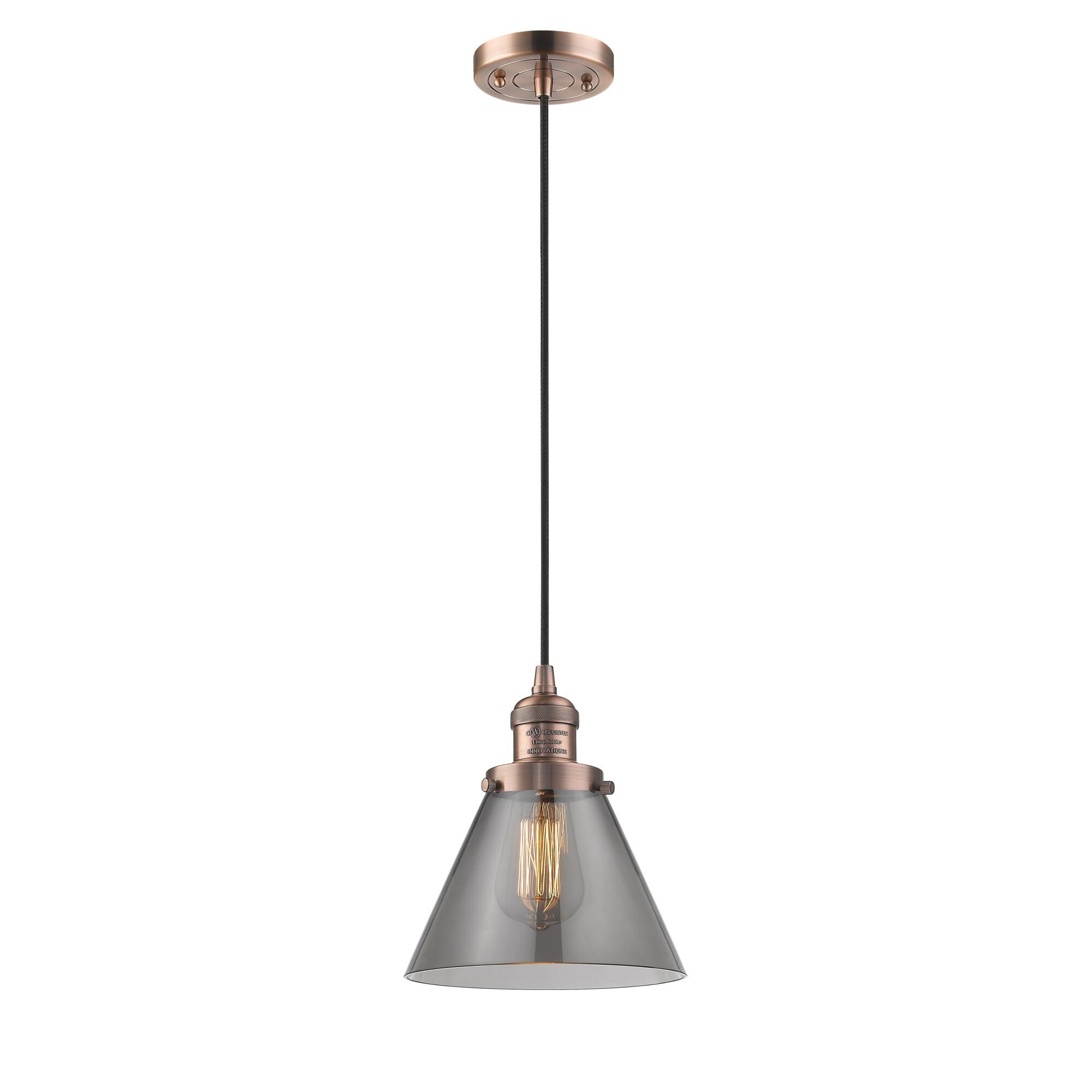 Bruno Marashlian Large Cone 8 Inch Mini Pendant by Innovations Lighting