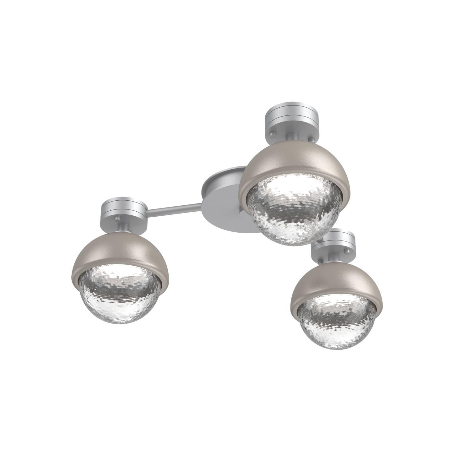 Shown in Classic Silver finish and Clear glass and Beige Silver accent