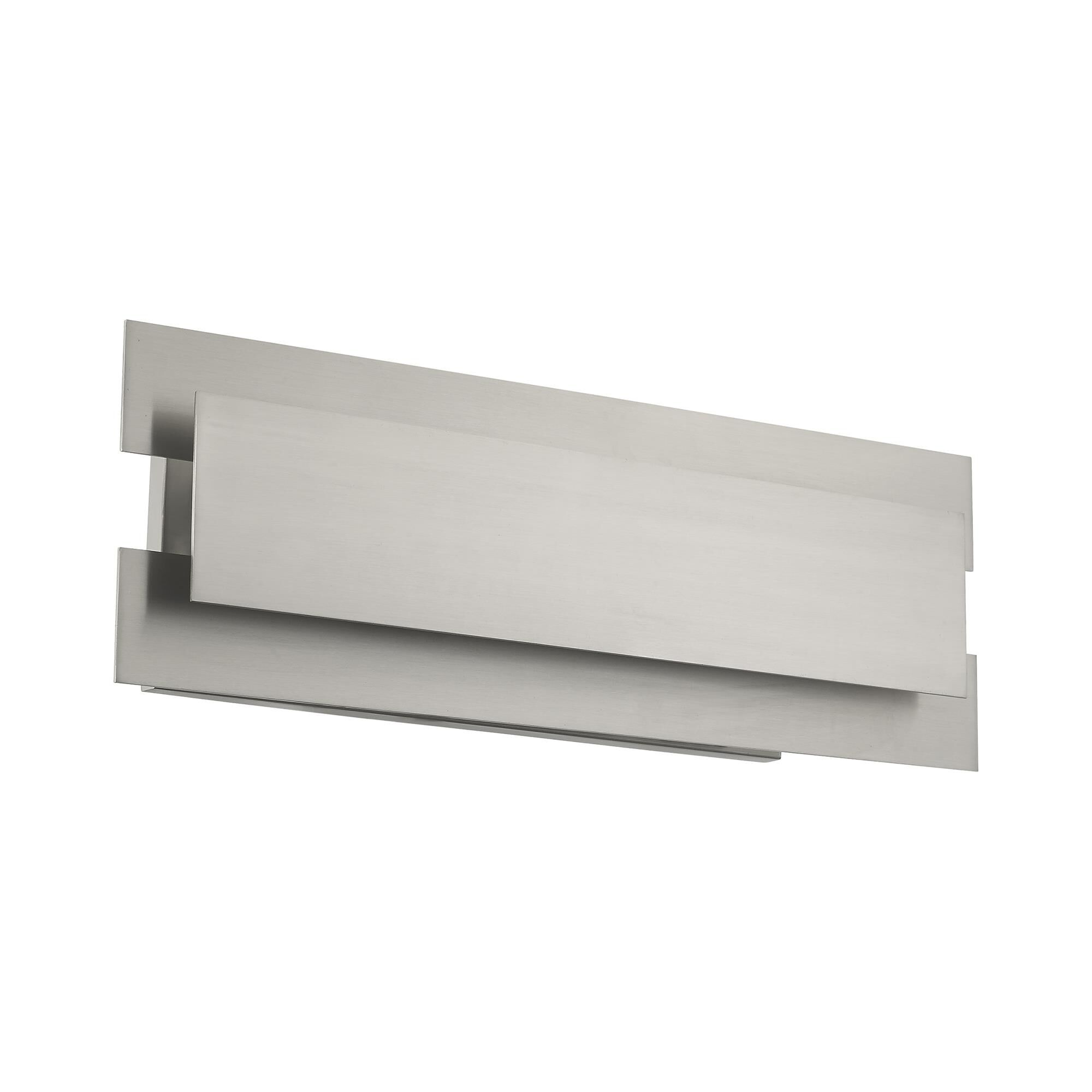 Shown in Brushed Nickel finish and Brushed Nickel Metal shade