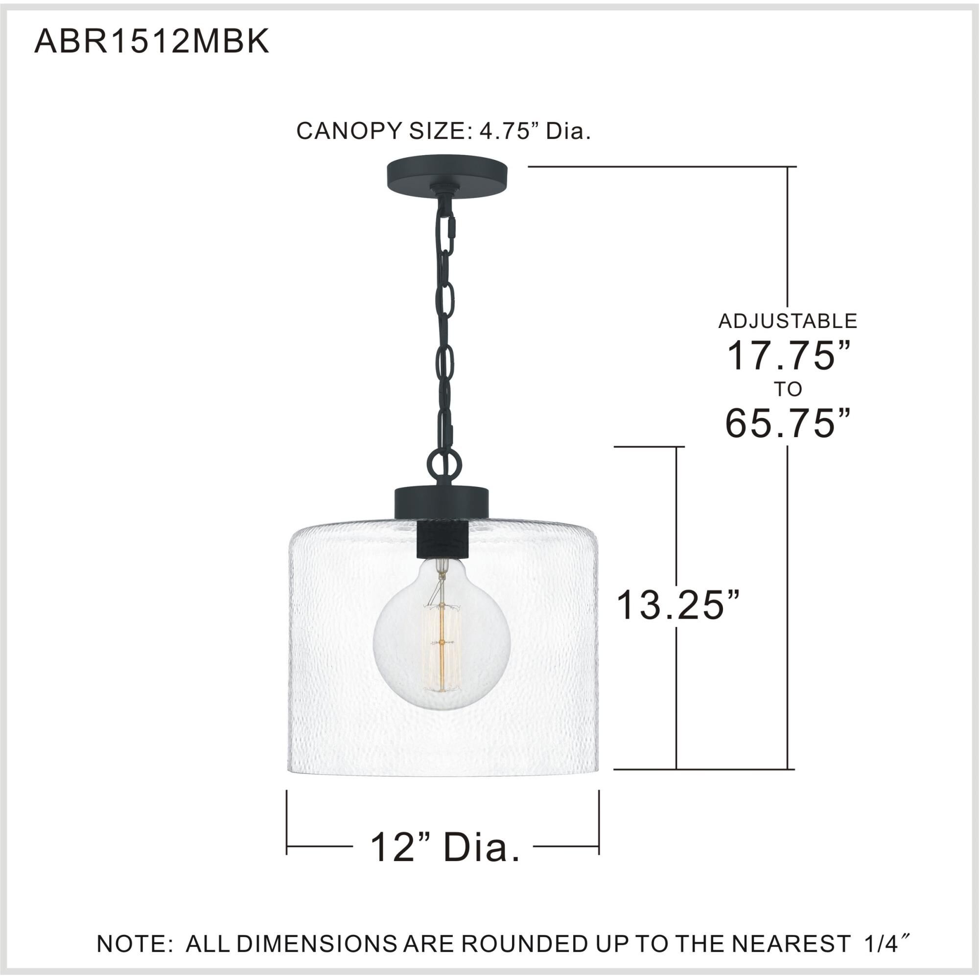 Quoizel Abner 12 Inch Mini Pendant