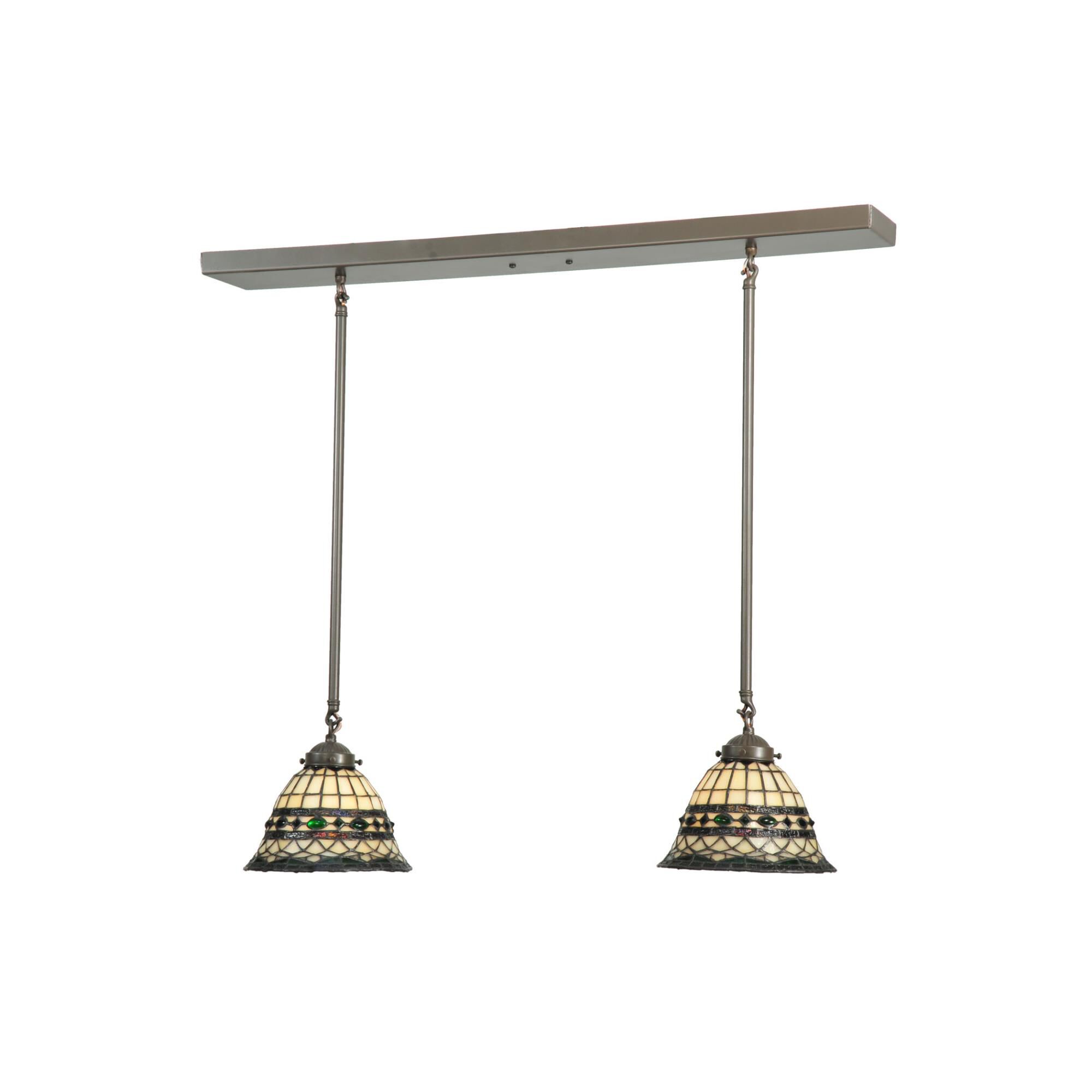 Tiffany Roman 32 Inch 2 Light Linear Suspension Light by Meyda Lighting