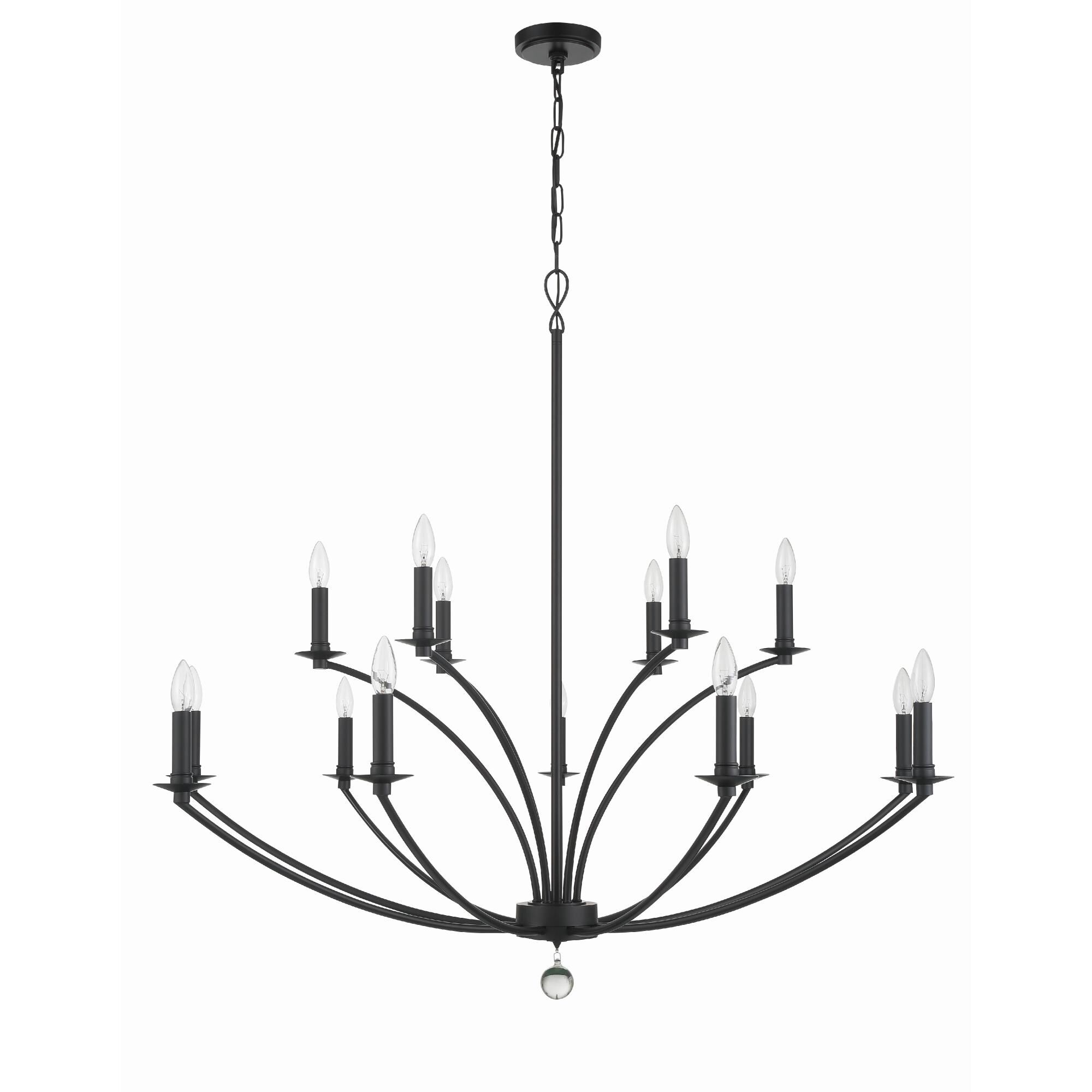 Mila 48 Inch 15 Light Chandelier by Crystorama