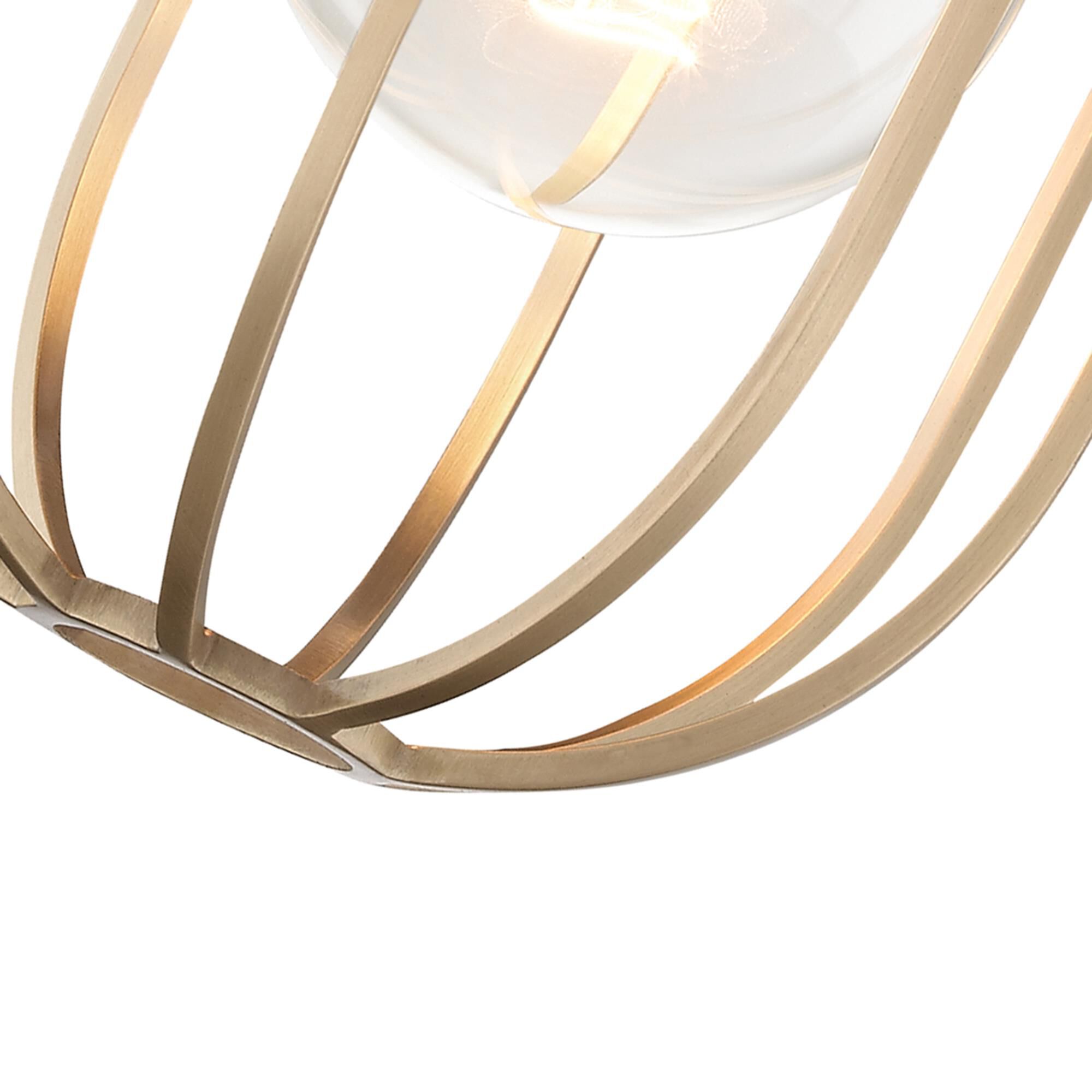 Shown in Aged Brass finish and Black accent