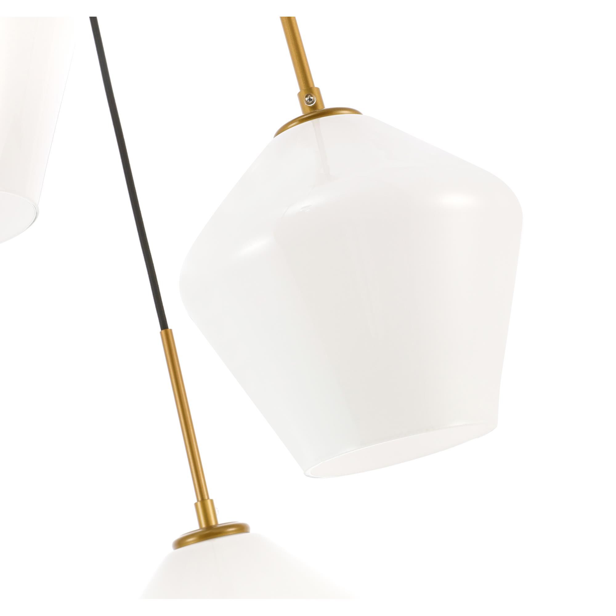 Gene 18 Inch 3 Light Multi Light Pendant by Elegant Lighting
