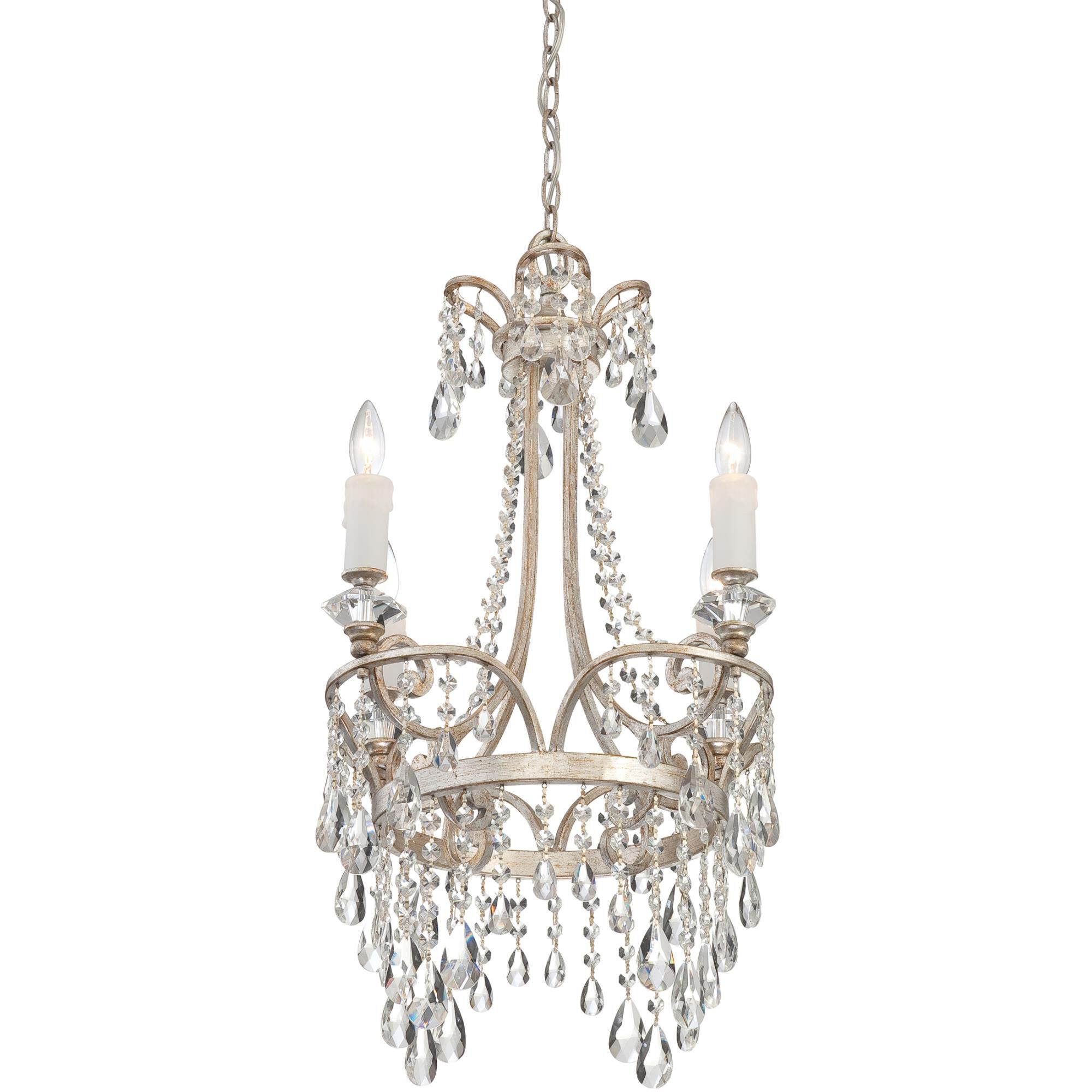 Tricia 21 Inch 4 Light Mini Chandelier by Quoizel