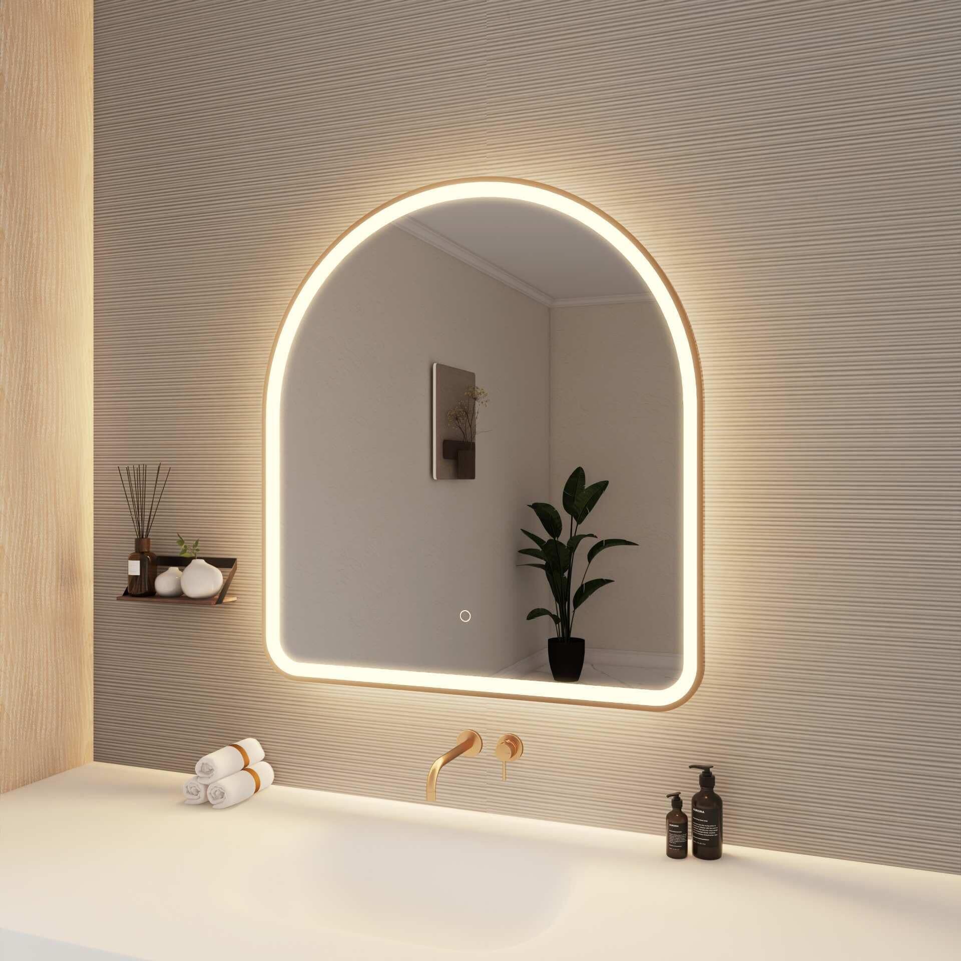 Harmoni 36 Inch Arched LED Lighted Mirror by Elegant Decor
