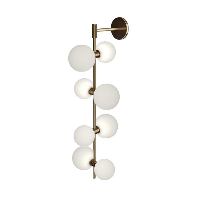Shown in Aged Brass finish and Glass Orbs glass and Frosted Globes Or Cylinders shade