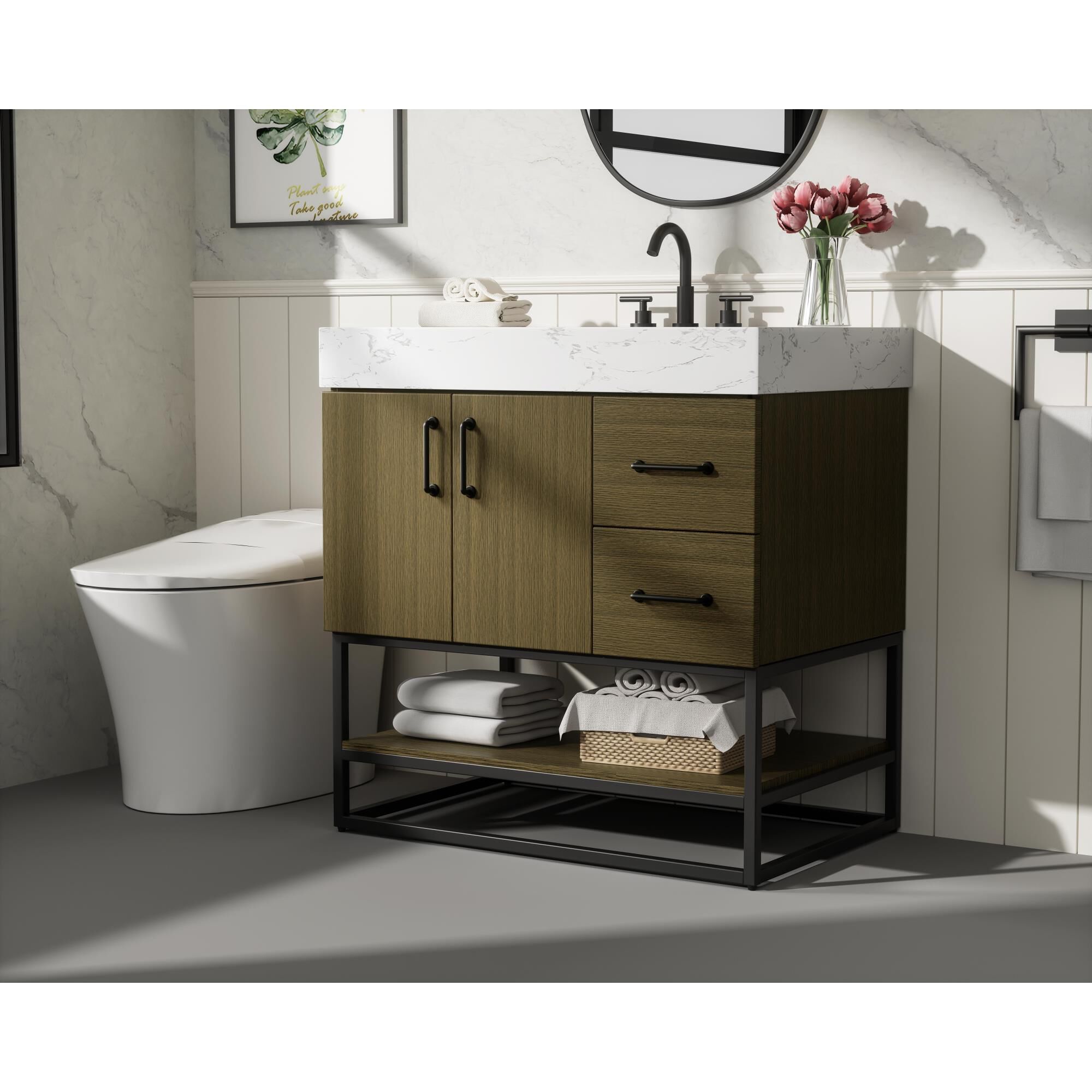 Caroline 32 Inch Bath Vanity by Elegant Dcor