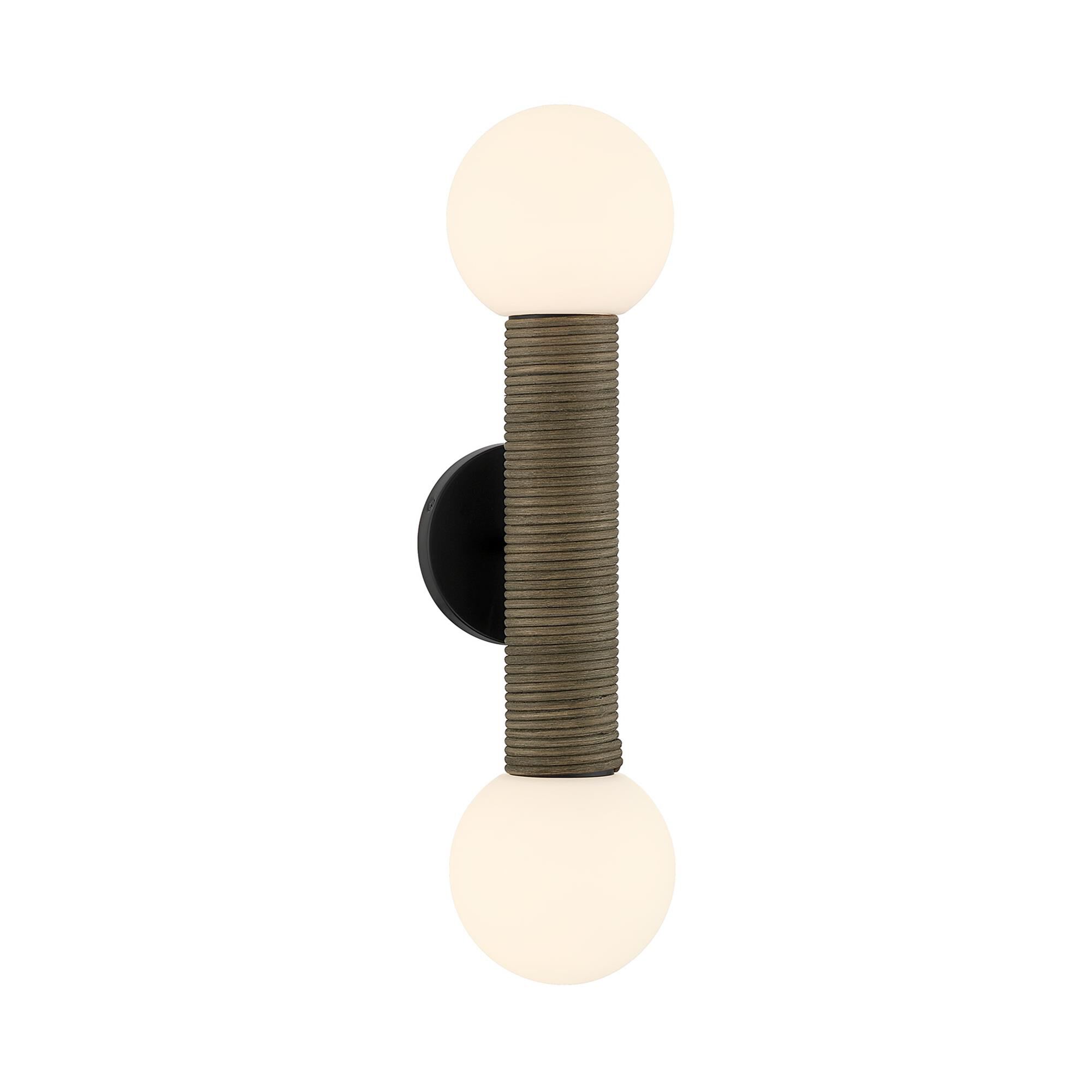Shown in Matte Black finish and White Opal glass