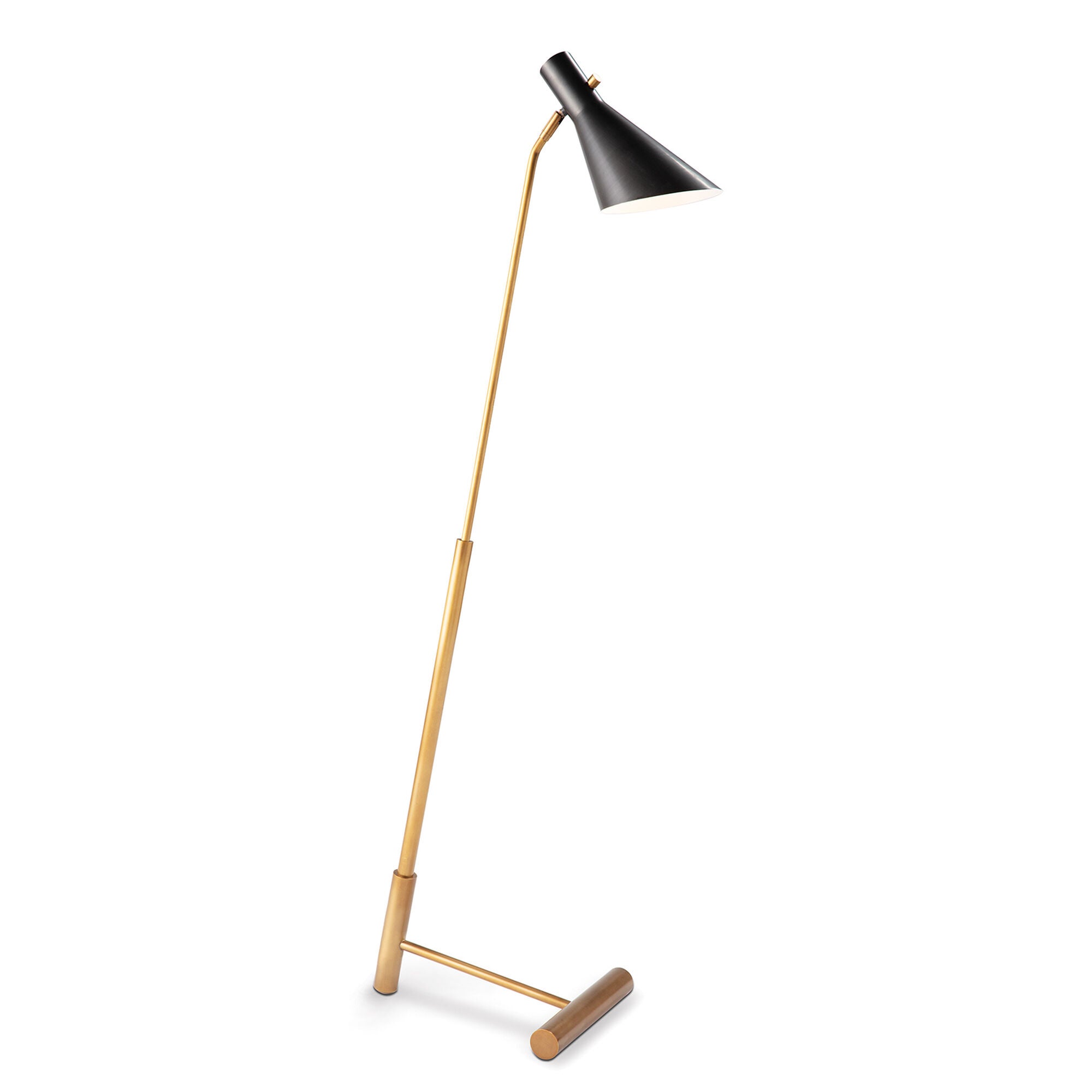 Shown in Blackened Brass finish and - None - shade